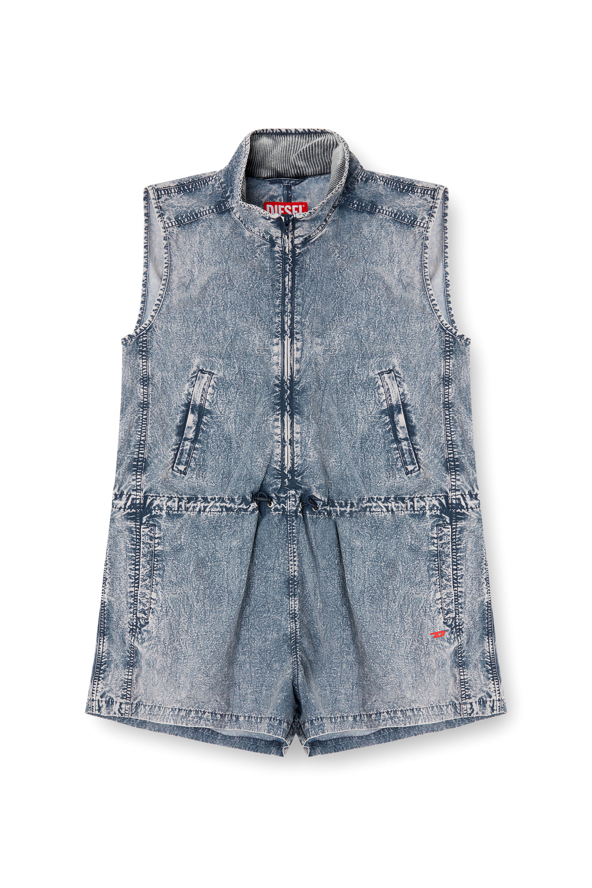 Diesel - J-ANNET, Combinaison en nylon traité Femme in Bleu - 5