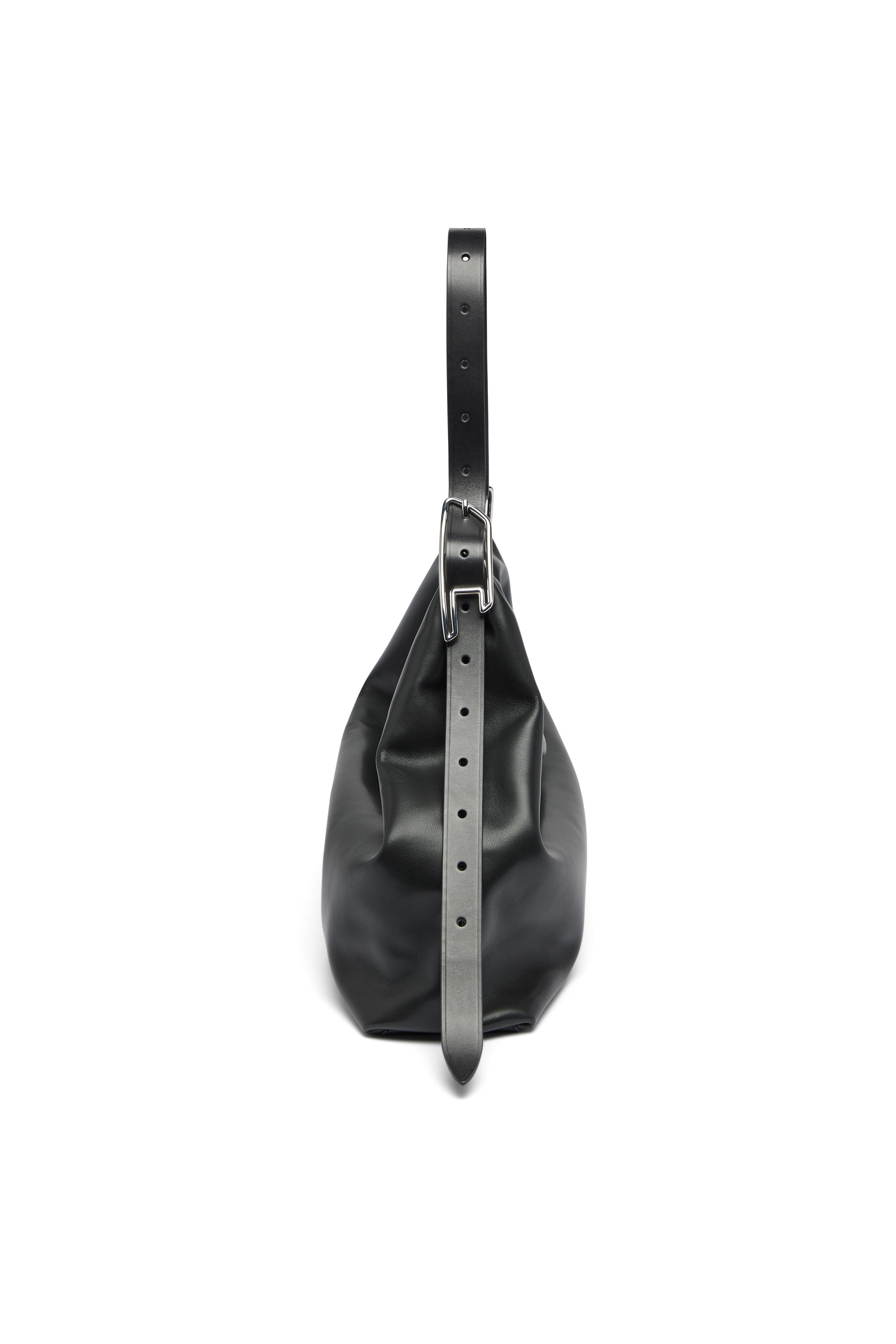 Diesel - D-LINE HOBO L, D-Line-Sac hobo en cuir Femme in Noir - 5