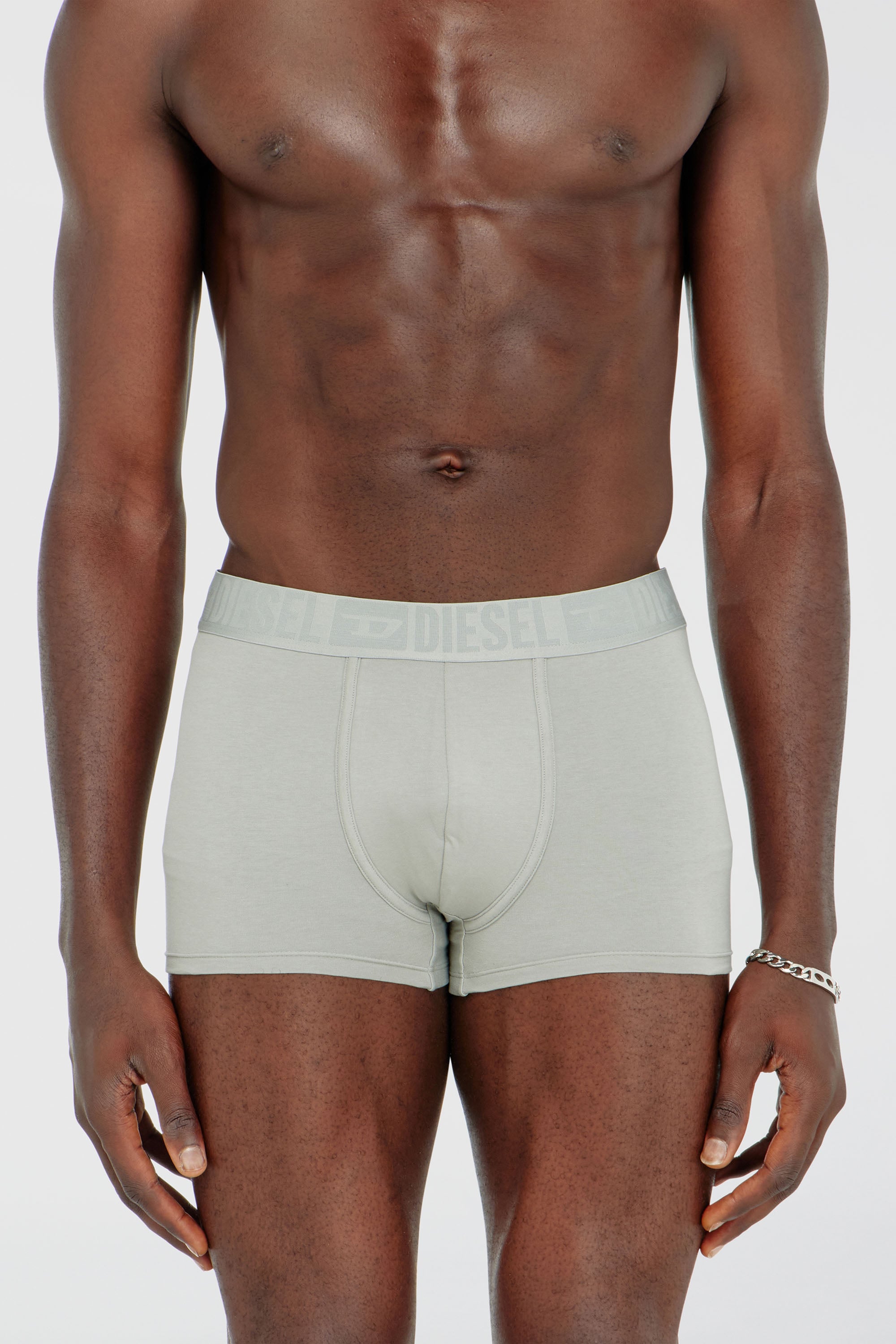 Diesel - MIKE-D-CORE-3PACK, Lot de trois boxers en coton stretch avec ceinture ton sur ton Homme in Gris - 2