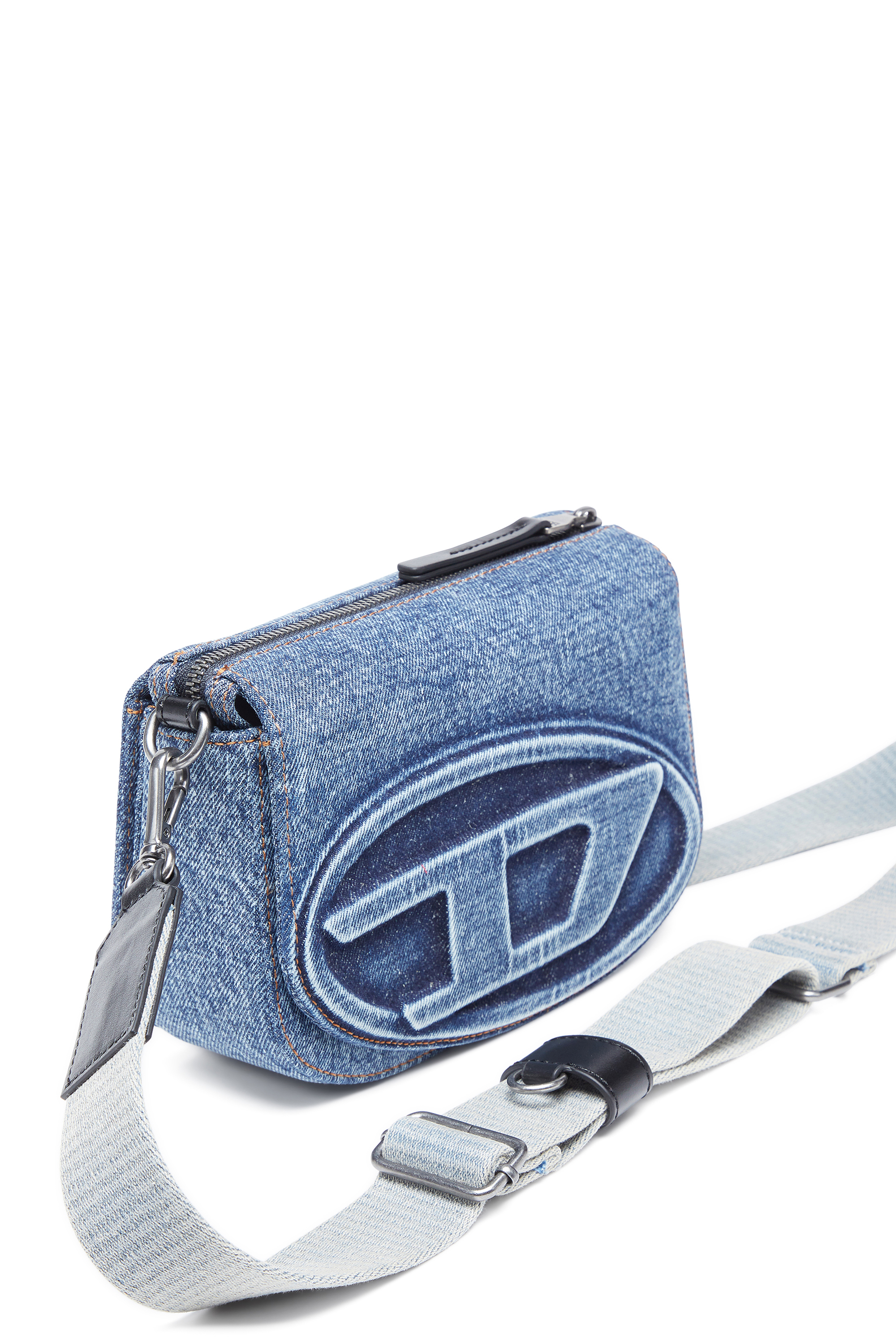 Diesel - 1DR CAMERA BAG, Sac caméra en denim solarisé Mixte in Bleu - 4