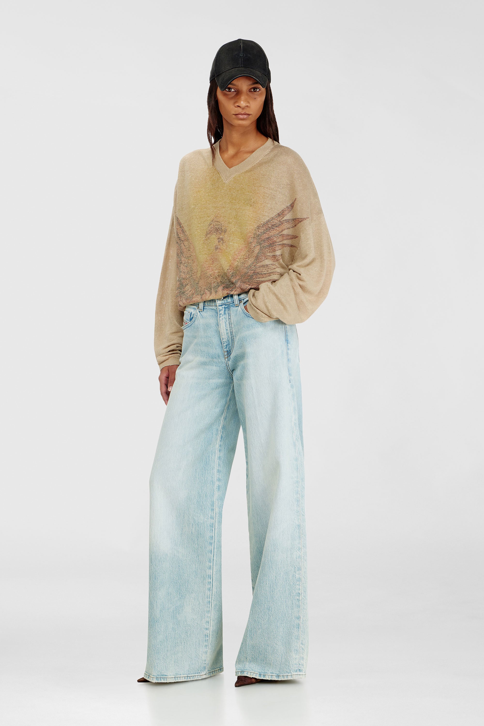 Diesel - Woman's Flare Jeans 1978 D-Akemi 0KBBX, Light Blue - 1