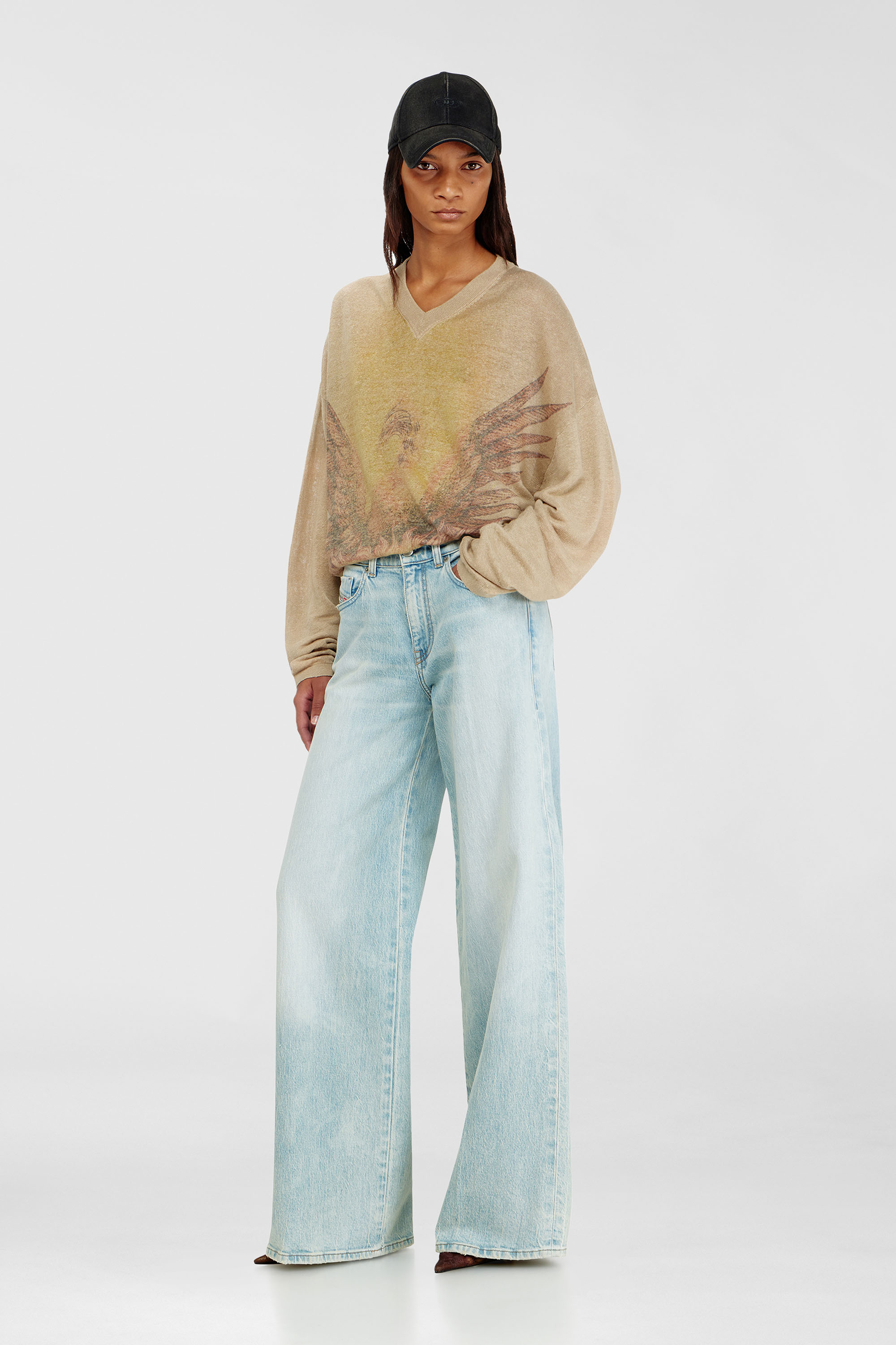 Diesel - Flare Jeans 1978 D-Akemi 0KBBX Femme, Bleu Clair - Image 1