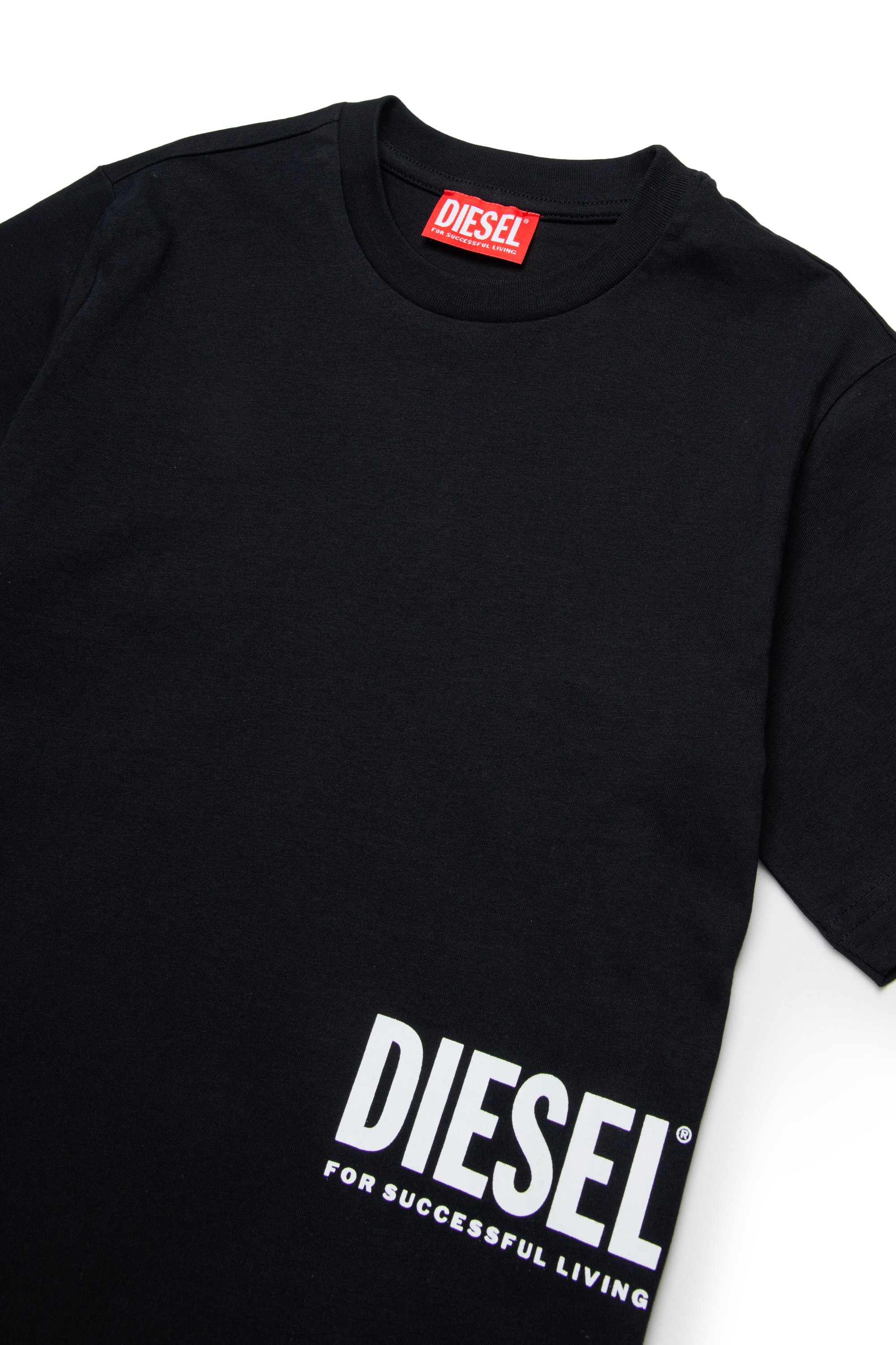 Diesel - MTFIND OVER, T-shirt avec logo Biscotto Homme in Noir - 3