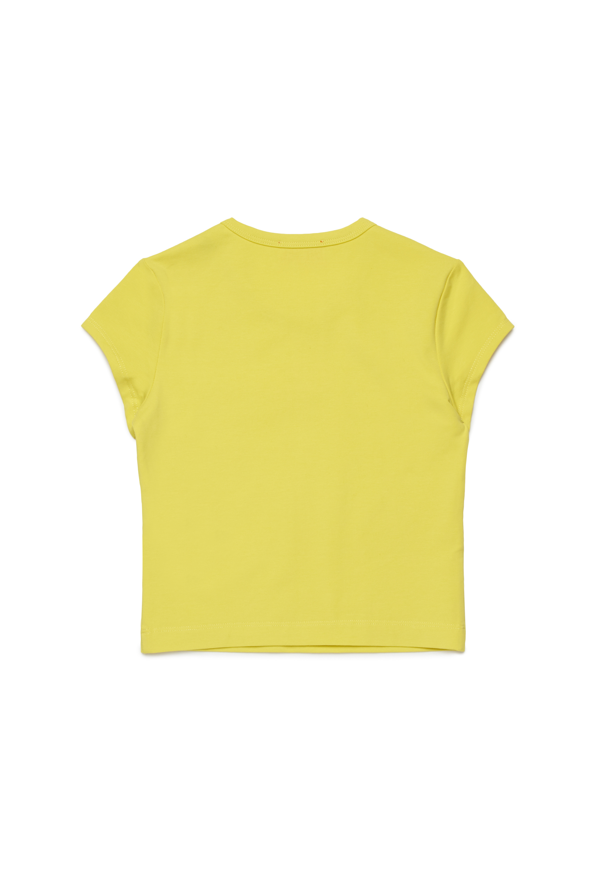 Diesel - TANGIE, T-shirt avec logo Oval D cut-out Femme in Jaune - 2