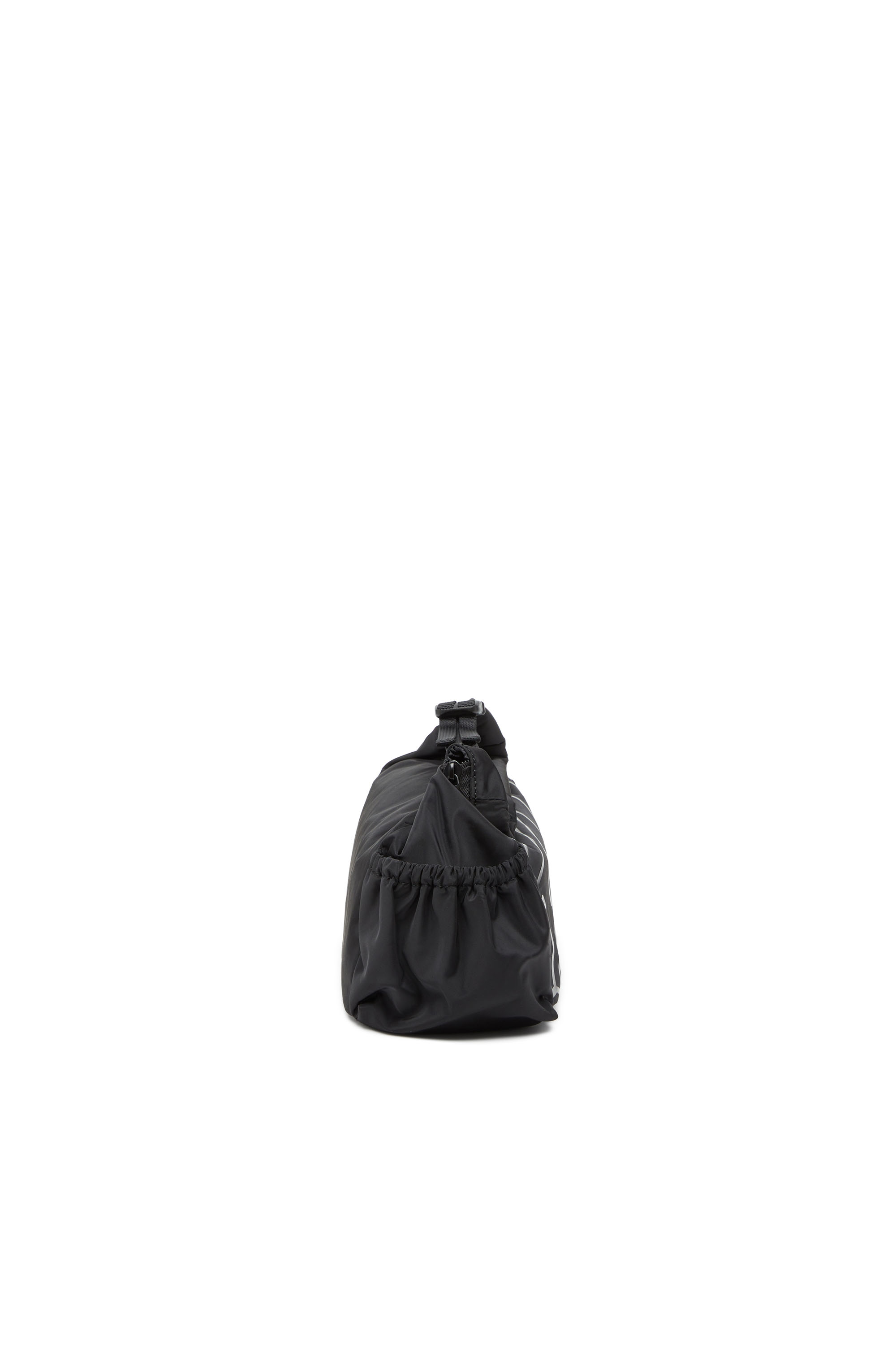 Diesel - DRAPE WASH BAG X, Trousse de toilette en nylon avec imprimé Oval D Homme in Noir - 3