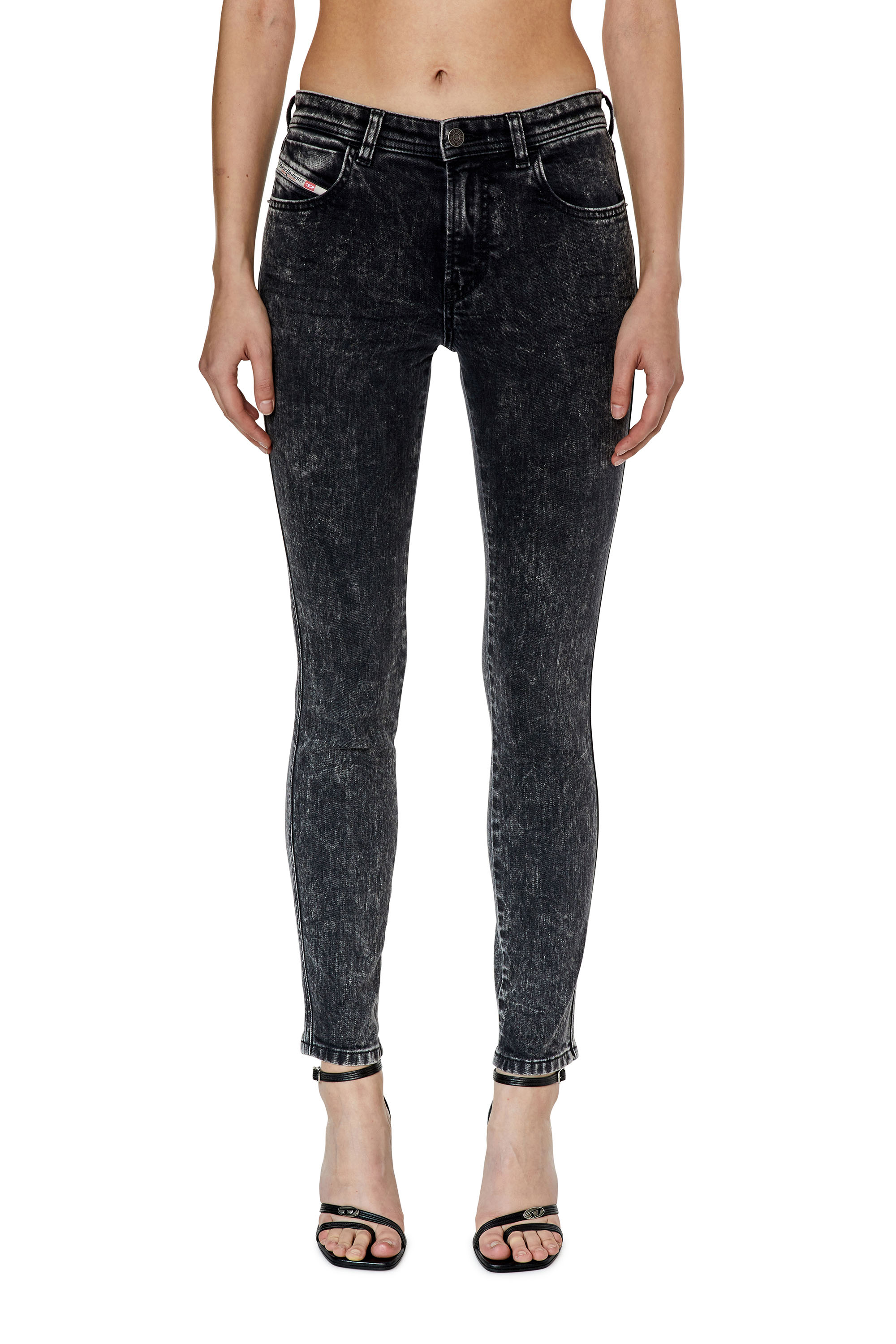 Diesel - Skinny Jeans 2015 Babhila 0ENAN, Black/Dark grey - Image 2