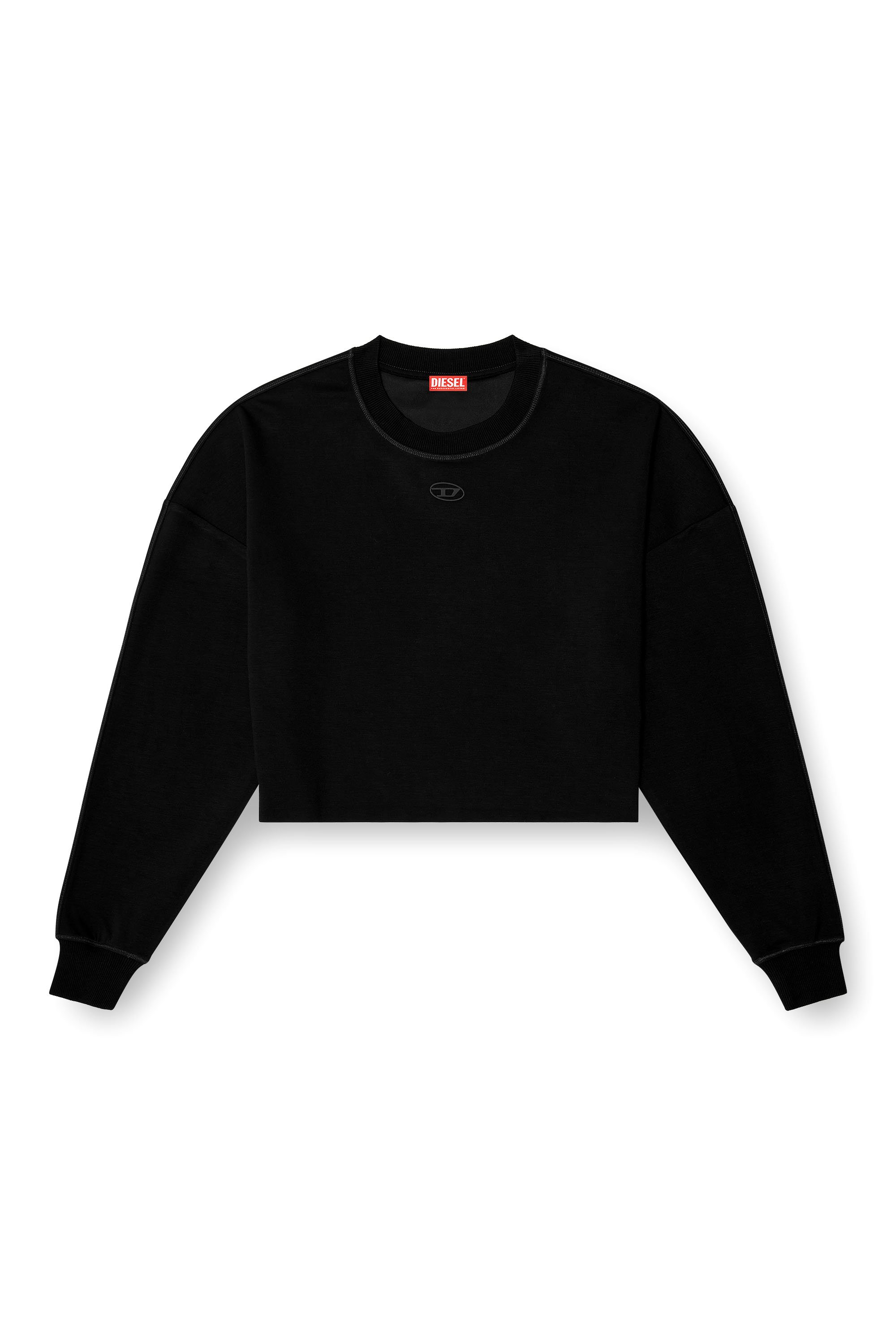 Diesel - BLAKE-UTLT, Crop top en scuba stretch l&eacute;ger Femme in Noir - 3