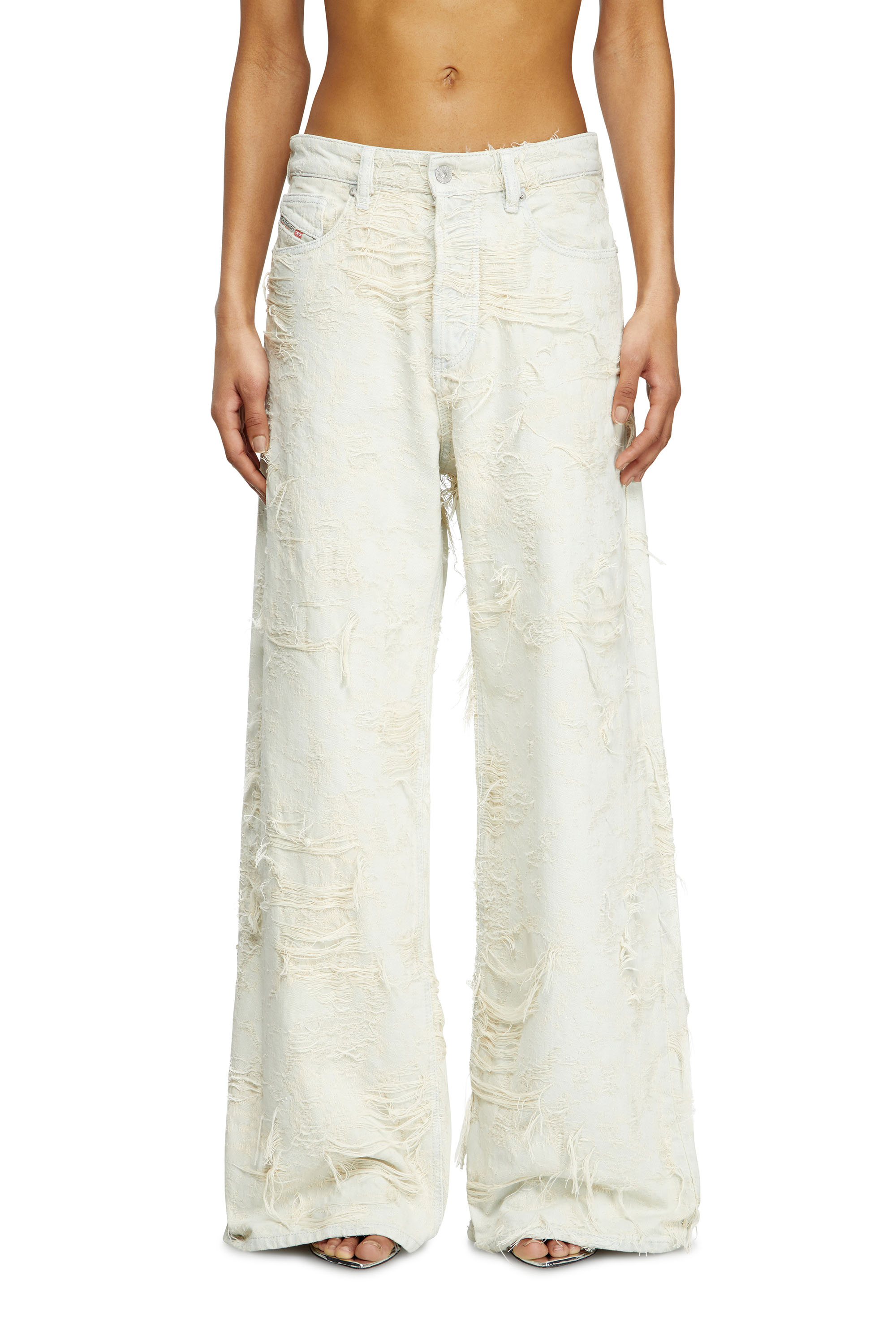 Diesel - Relaxed Jeans 1996 D-Sire 09M40 Femme, Blanc - Image 1