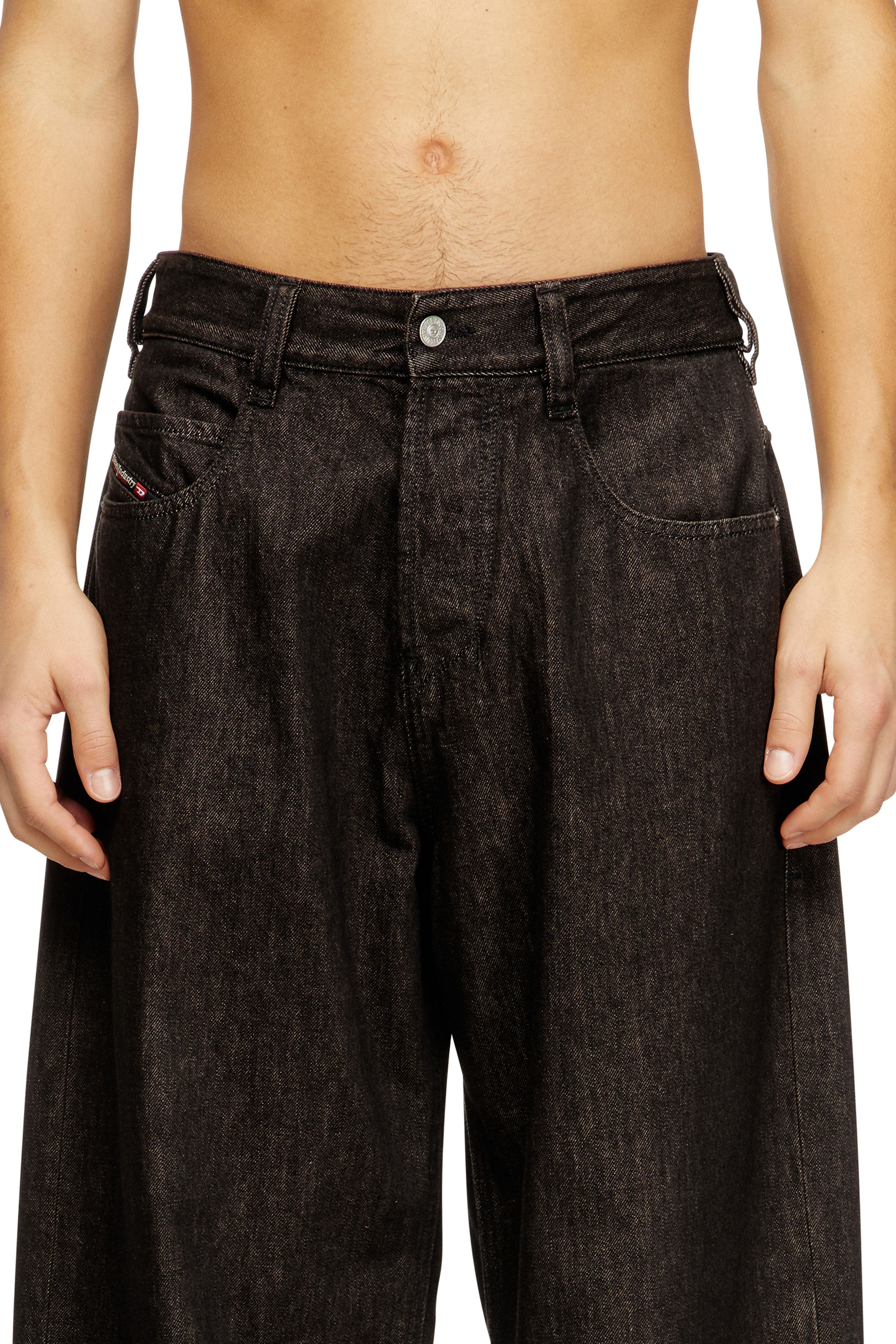 Diesel - Relaxed Jeans 1997 D-Enim-M 09N25 Mixte, Noir/Gris fonc&eacute; - Image 4