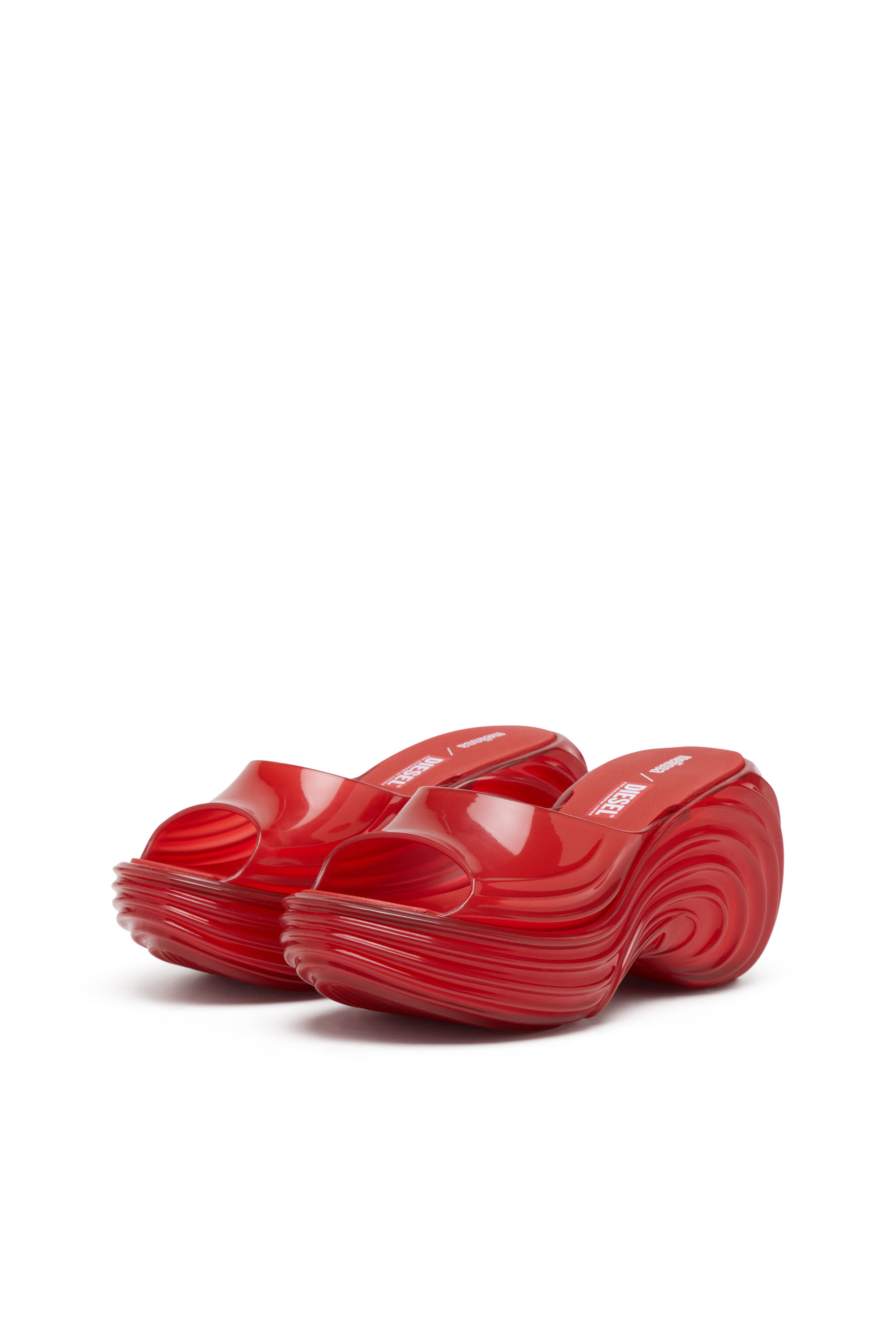 Diesel - MELISSA QUANTUM PLATFORM, Mule à plateforme en Melflex® Femme in Rouge - 9
