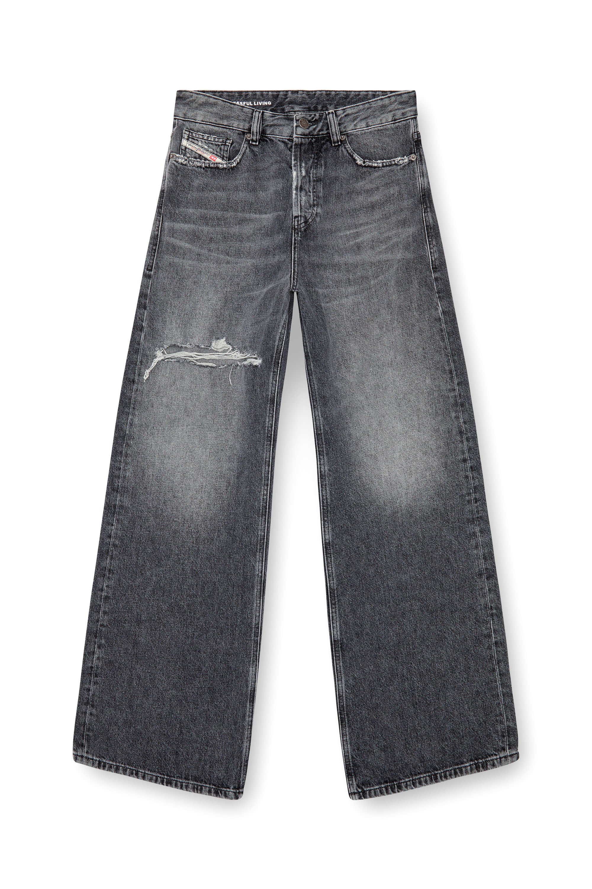 Diesel - Femme Straight Jeans 1996 D-Sire 007X4, Noir/Gris foncé - Image 6