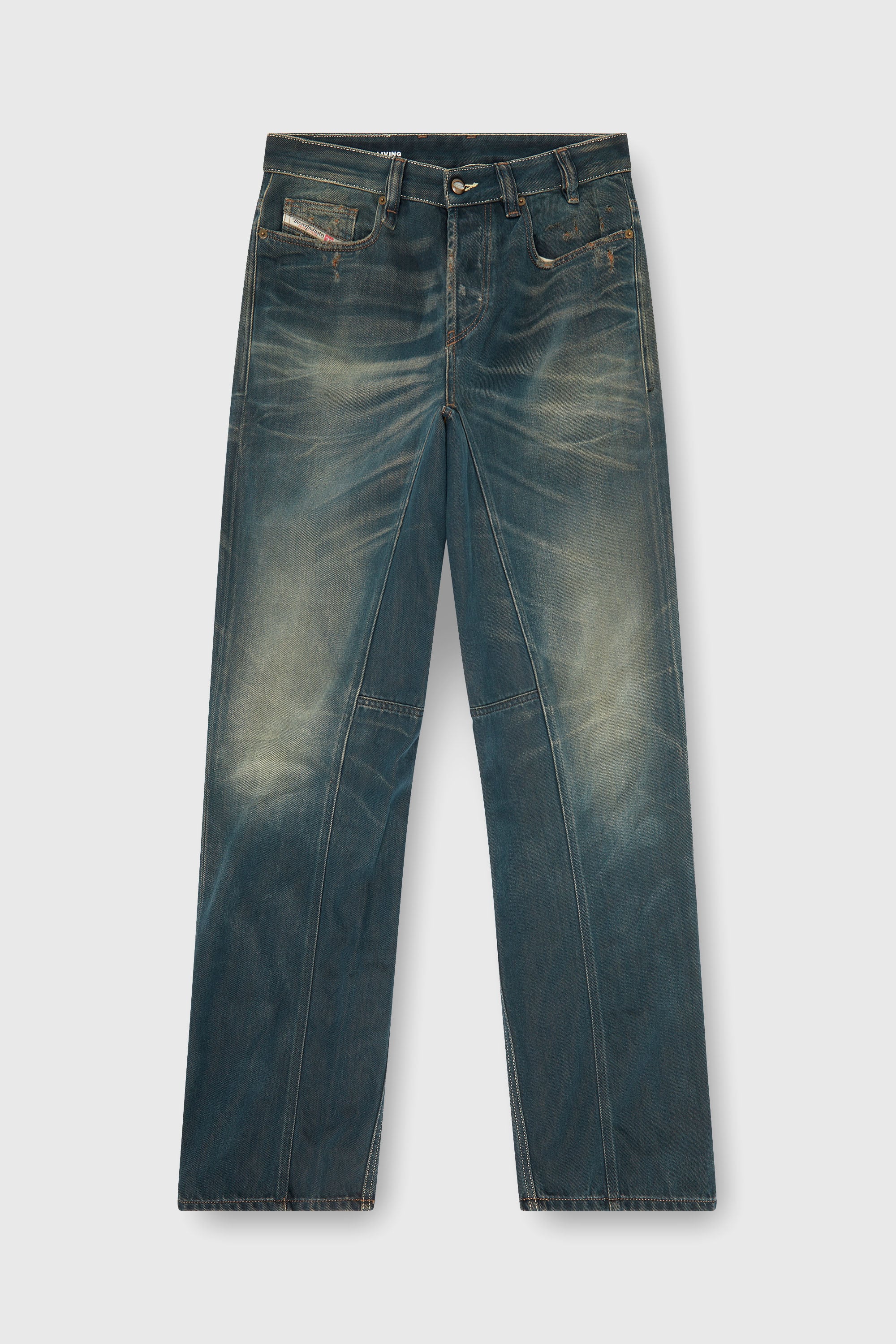 Diesel - Relaxed Jeans 2001 D-Macro 09P85 Homme, Bleu Fonc&eacute; - Image 2