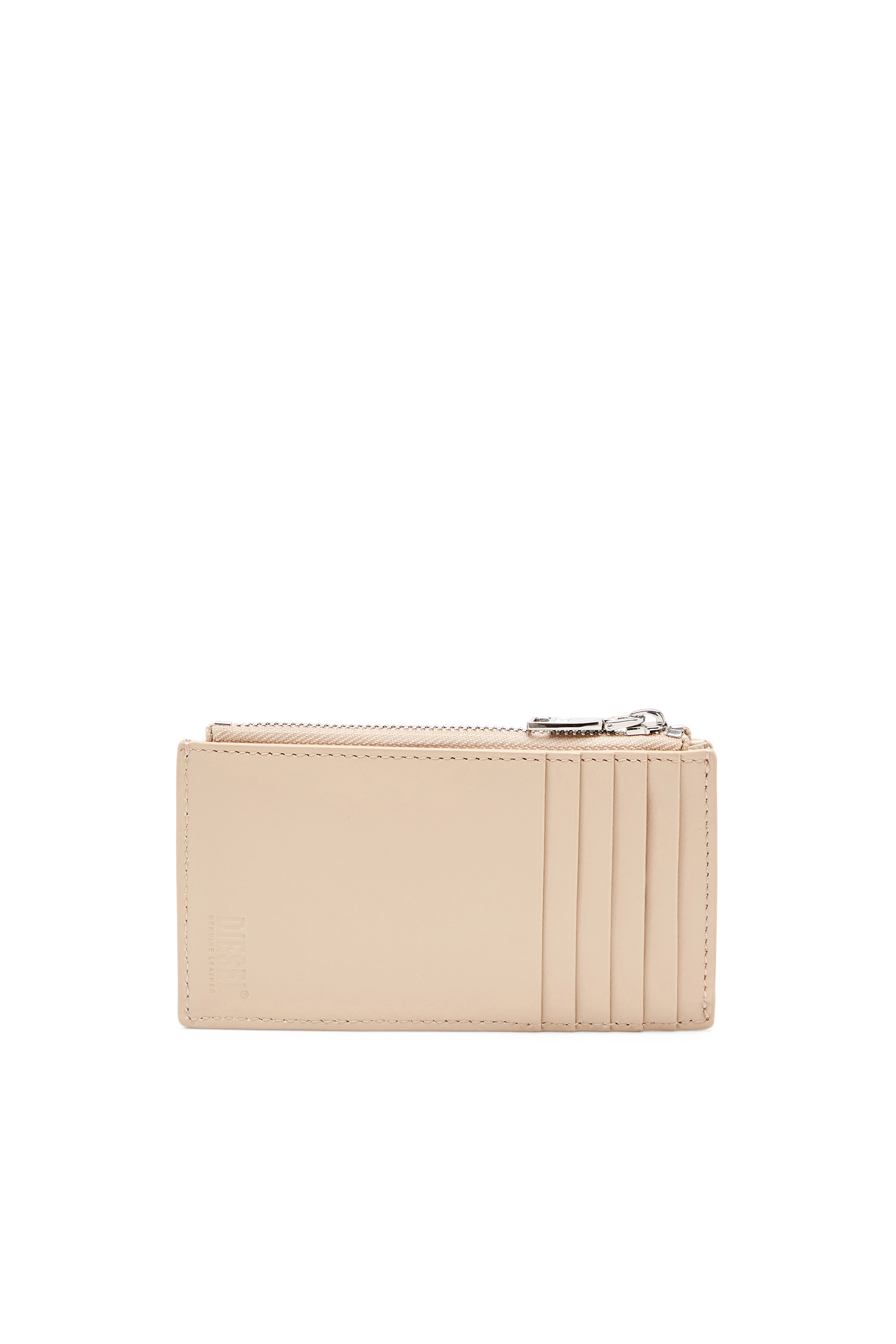 Diesel - 1DR CARD HOLDER III, Porte-cartes plat en cuir nappa Femme in Beige - 2