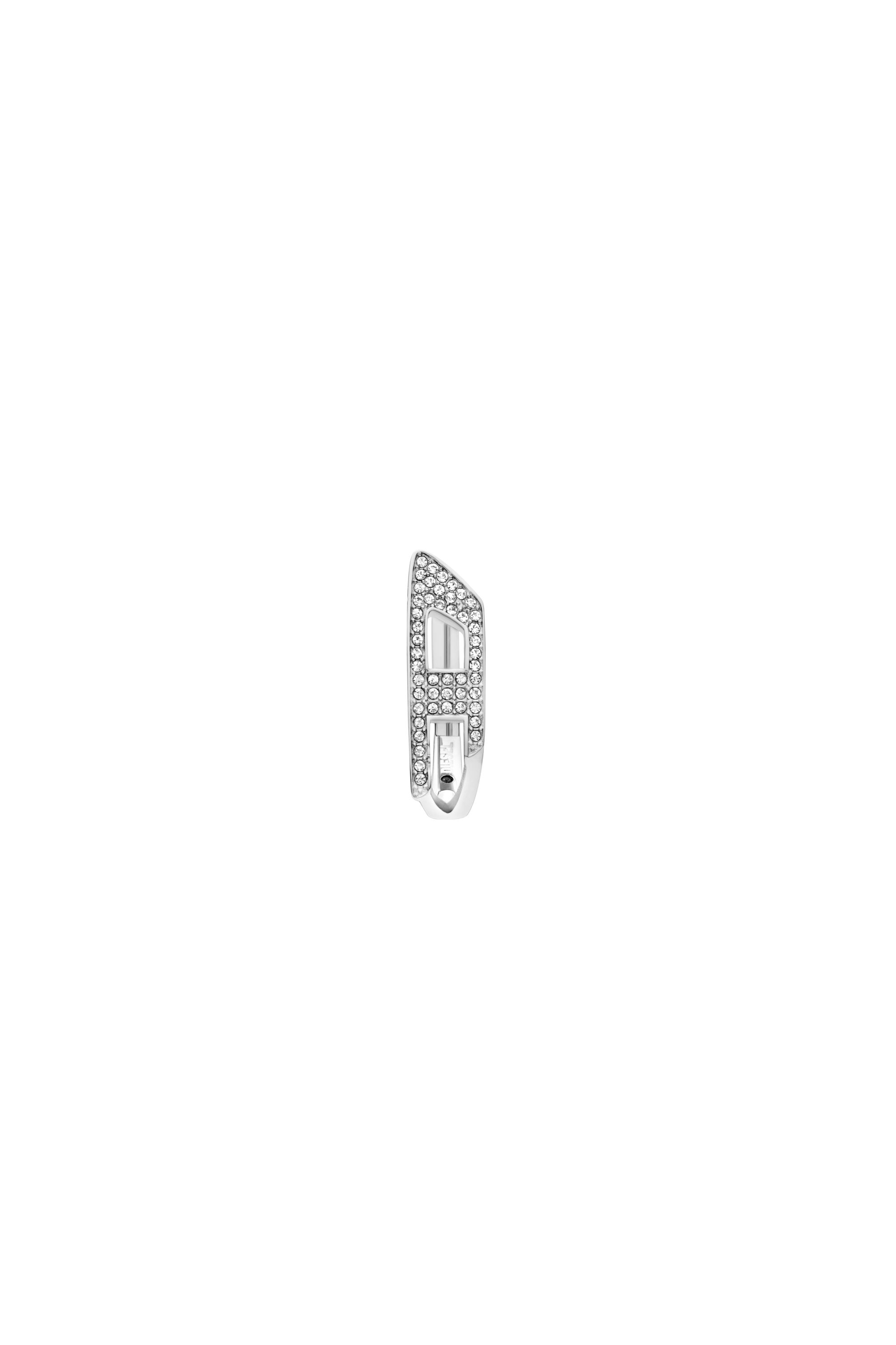 Diesel - DX1628040 JEWELLERY, Créole en acier inoxydable avec effet scintillant Mixte in Gris argenté - 2