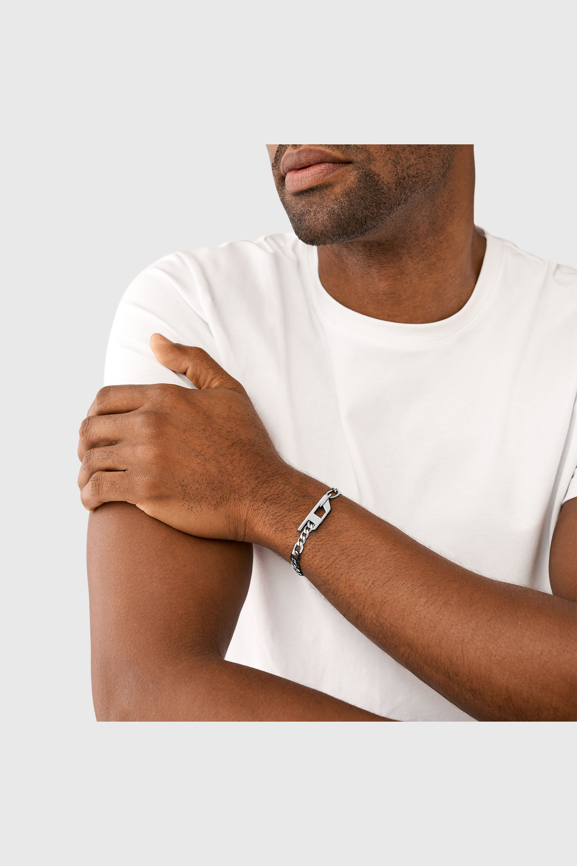 Diesel - DX1496, Bracelet cha&icirc;ne en acier inoxydable Mixte in Gris argent&eacute; - 4