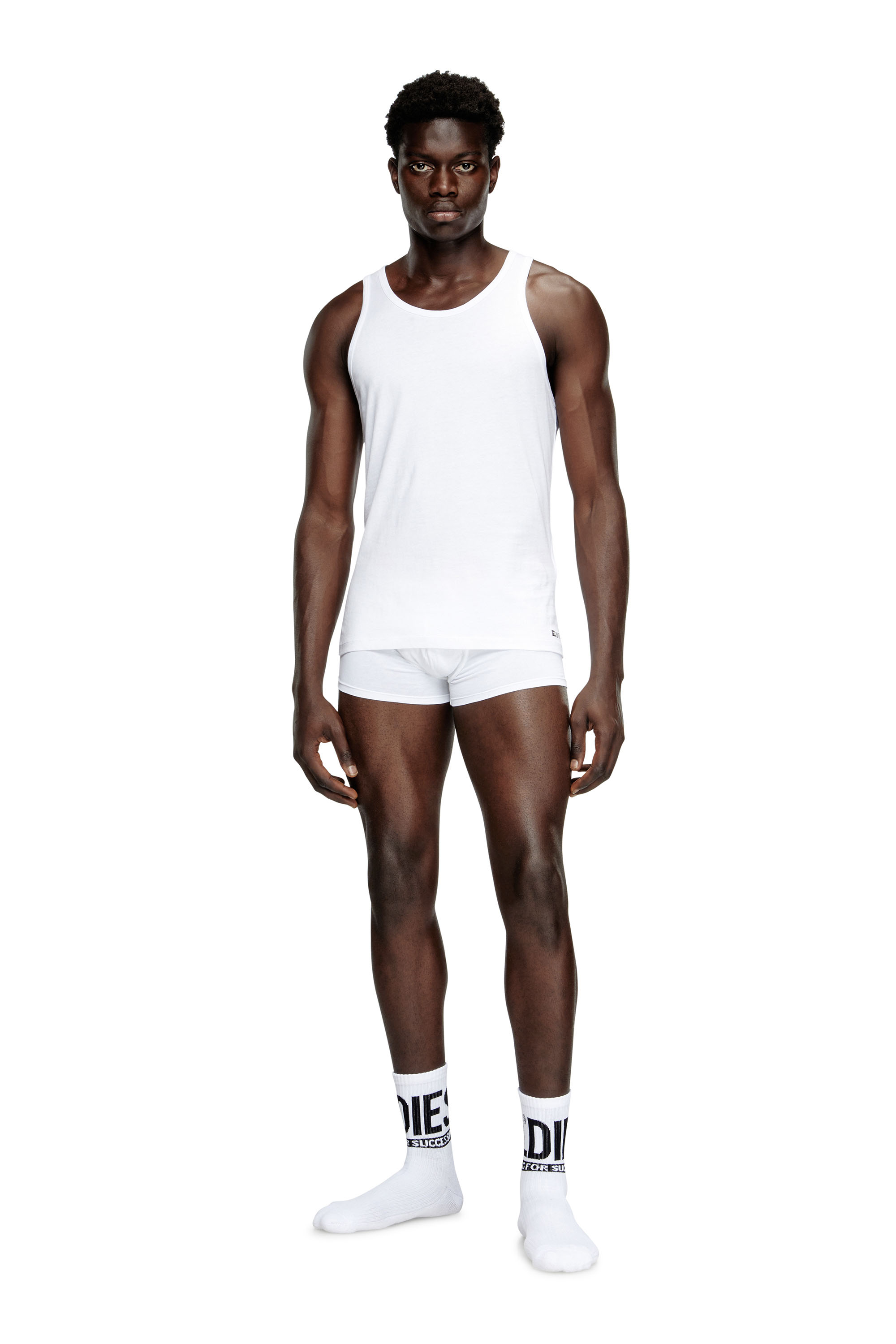 Diesel - WALTY-D-BOX-2PACK, Lot de deux gilets en coton Homme in Blanc - 1