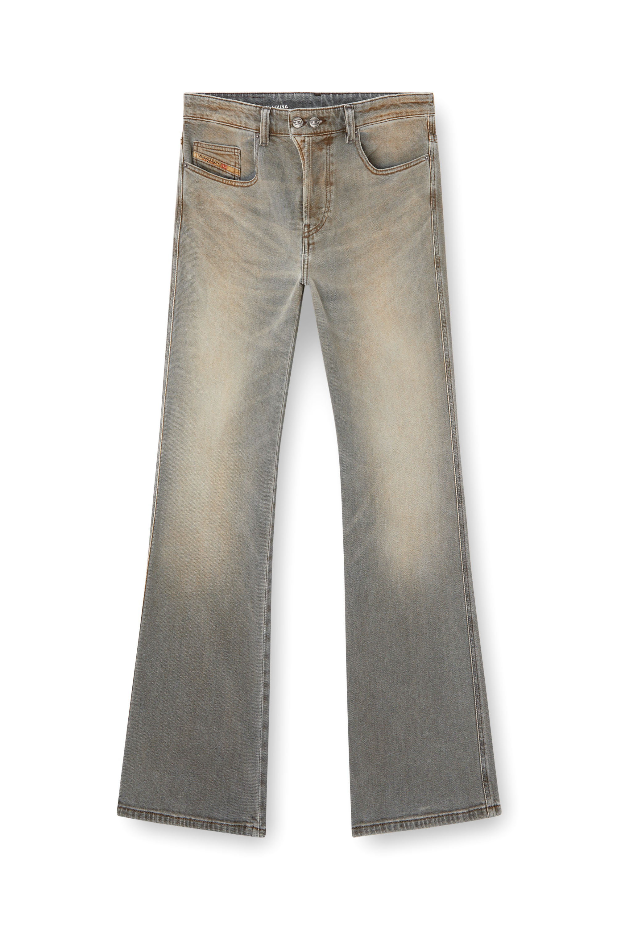 Diesel - Bootcut Jeans 1998 D-Buck 09L37 Homme, Gris Clair - Image 3