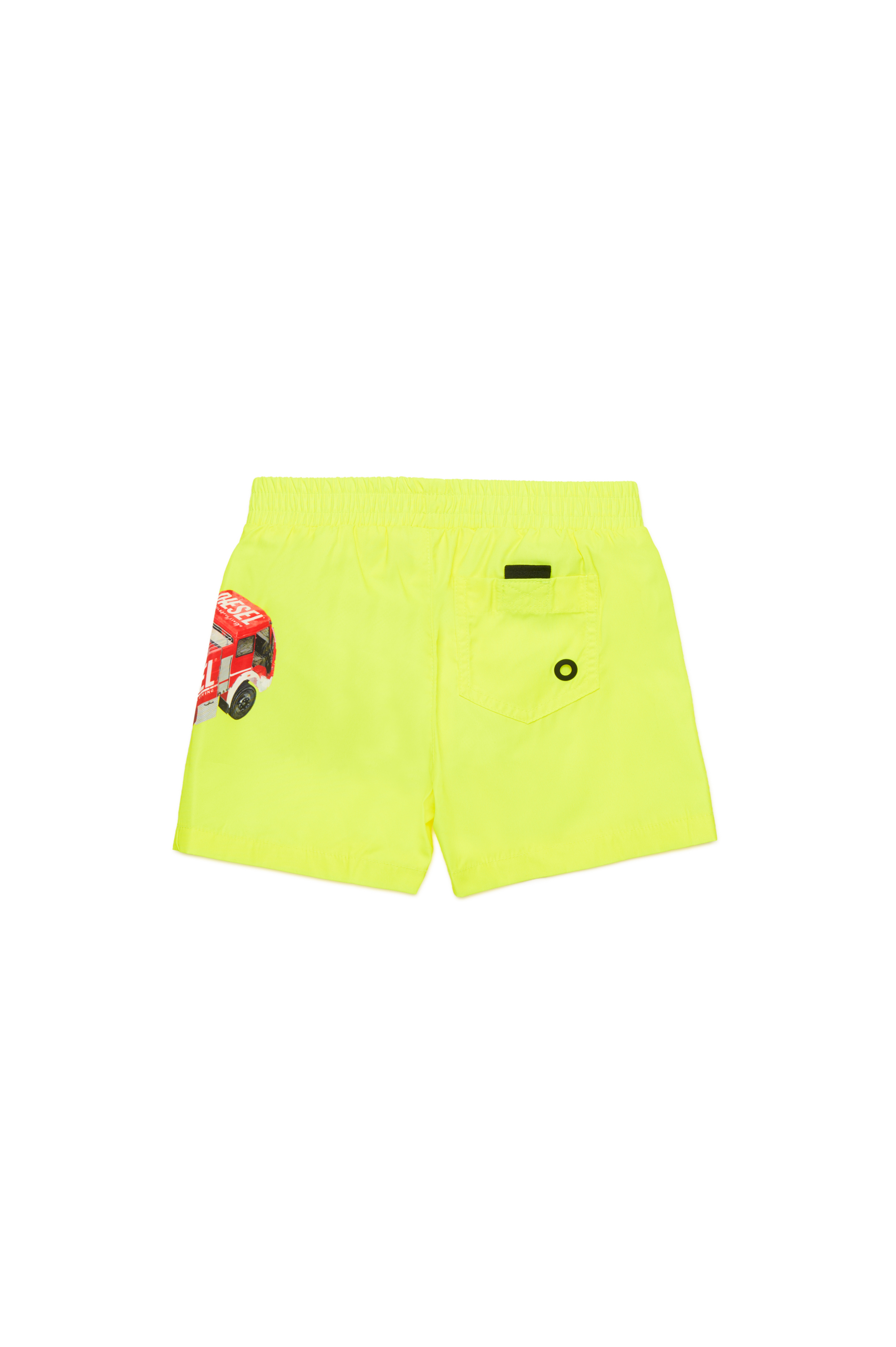 Diesel - MIPERRIB, Short de bain avec imprimé camion de pompiers Homme in Jaune - 2