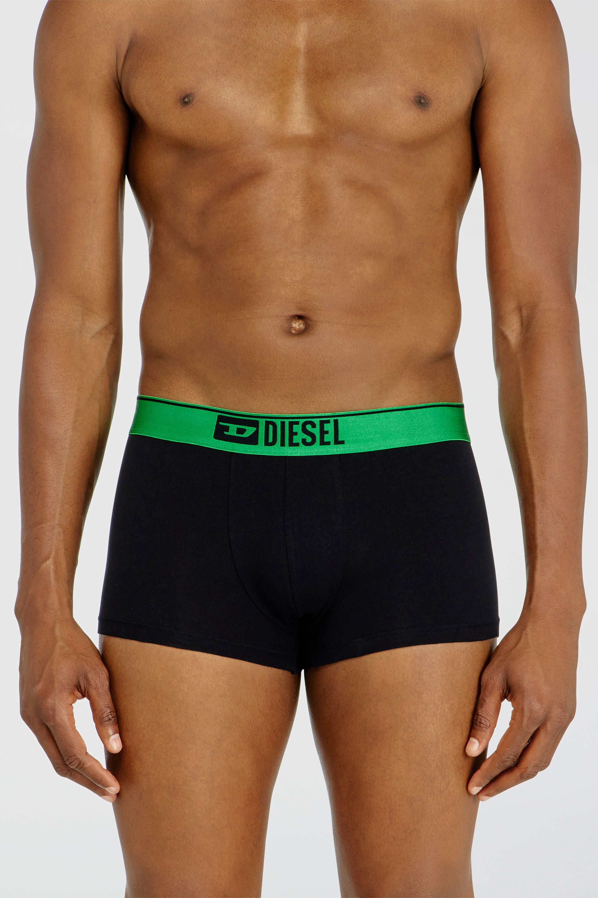 Diesel - DAMIEN-GFT-3PACK, Lot de trois boxers avec ceinture m&eacute;tallis&eacute;e Homme in Noir - 2