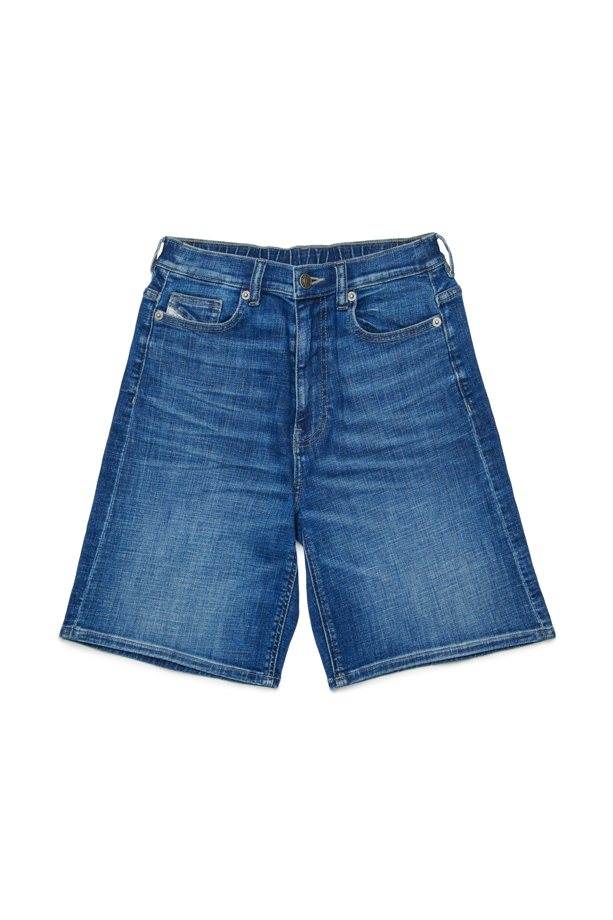Diesel - PROXI, Short en denim stretch avec effets moustaches Homme in Bleu - 1