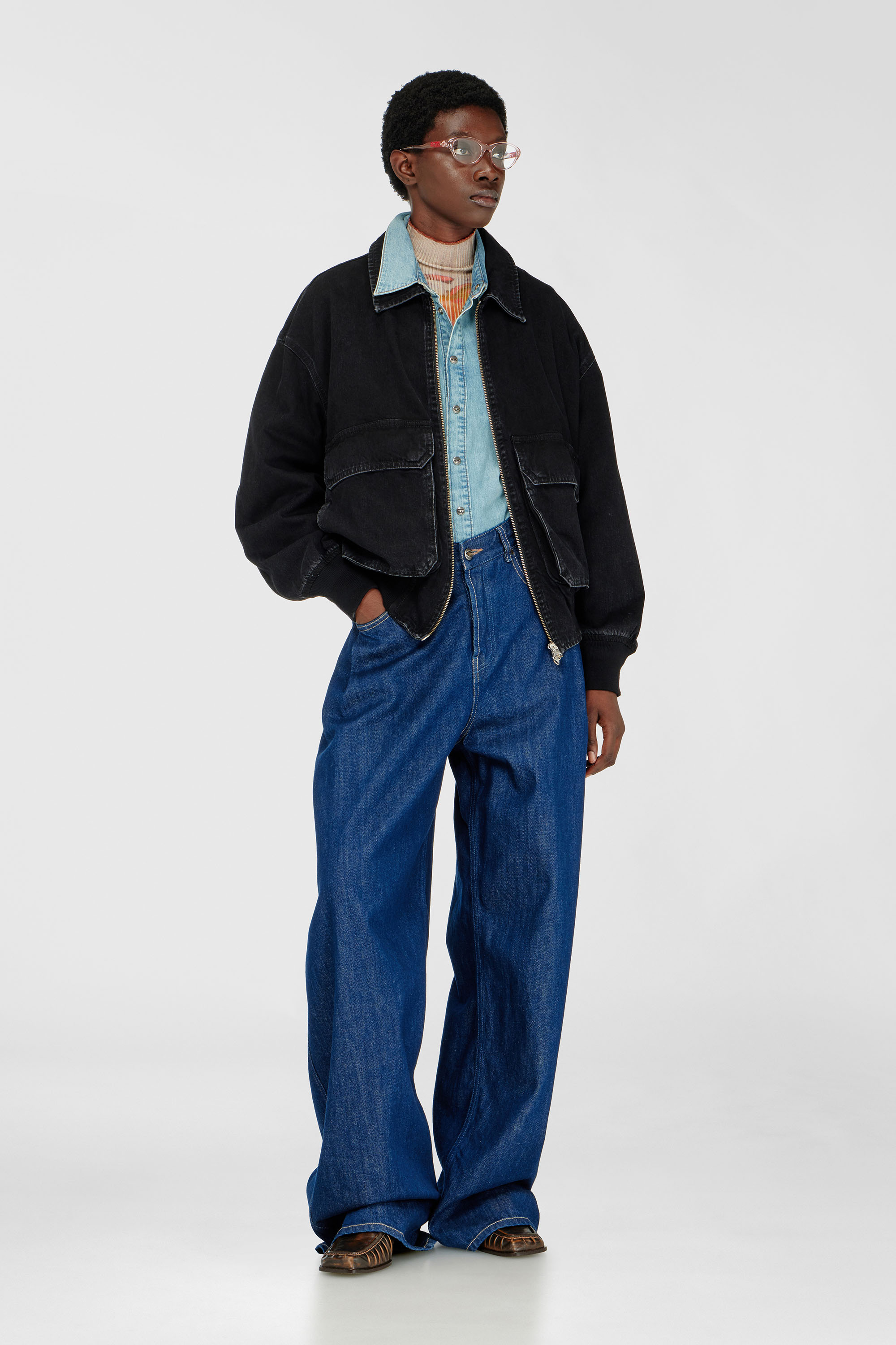 Diesel - D-KURZ, Veste en denim Mixte in Noir - 7