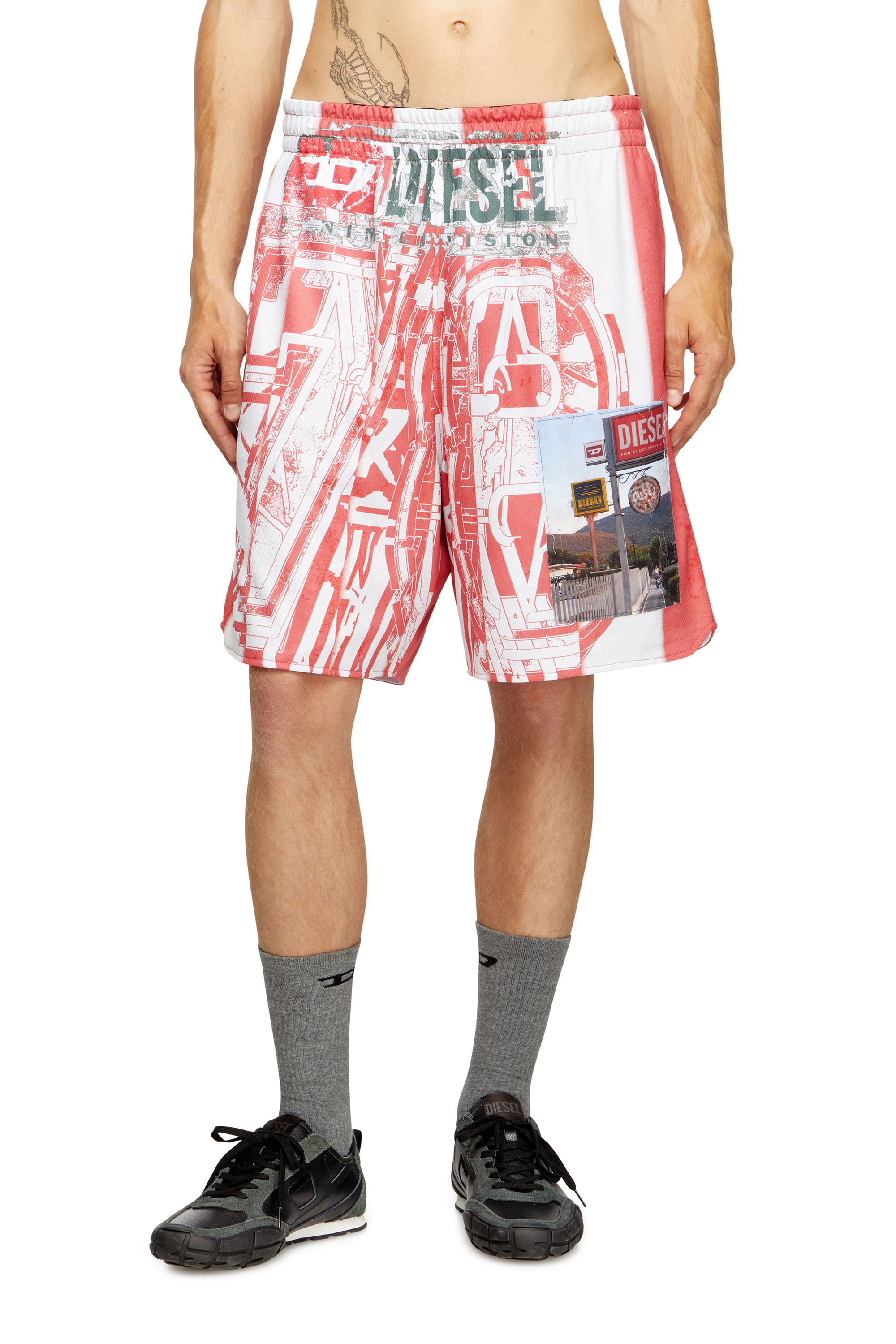 Diesel - P-KURT, Short  rayé avec empiècements photo Homme in ToBeDefined - 1