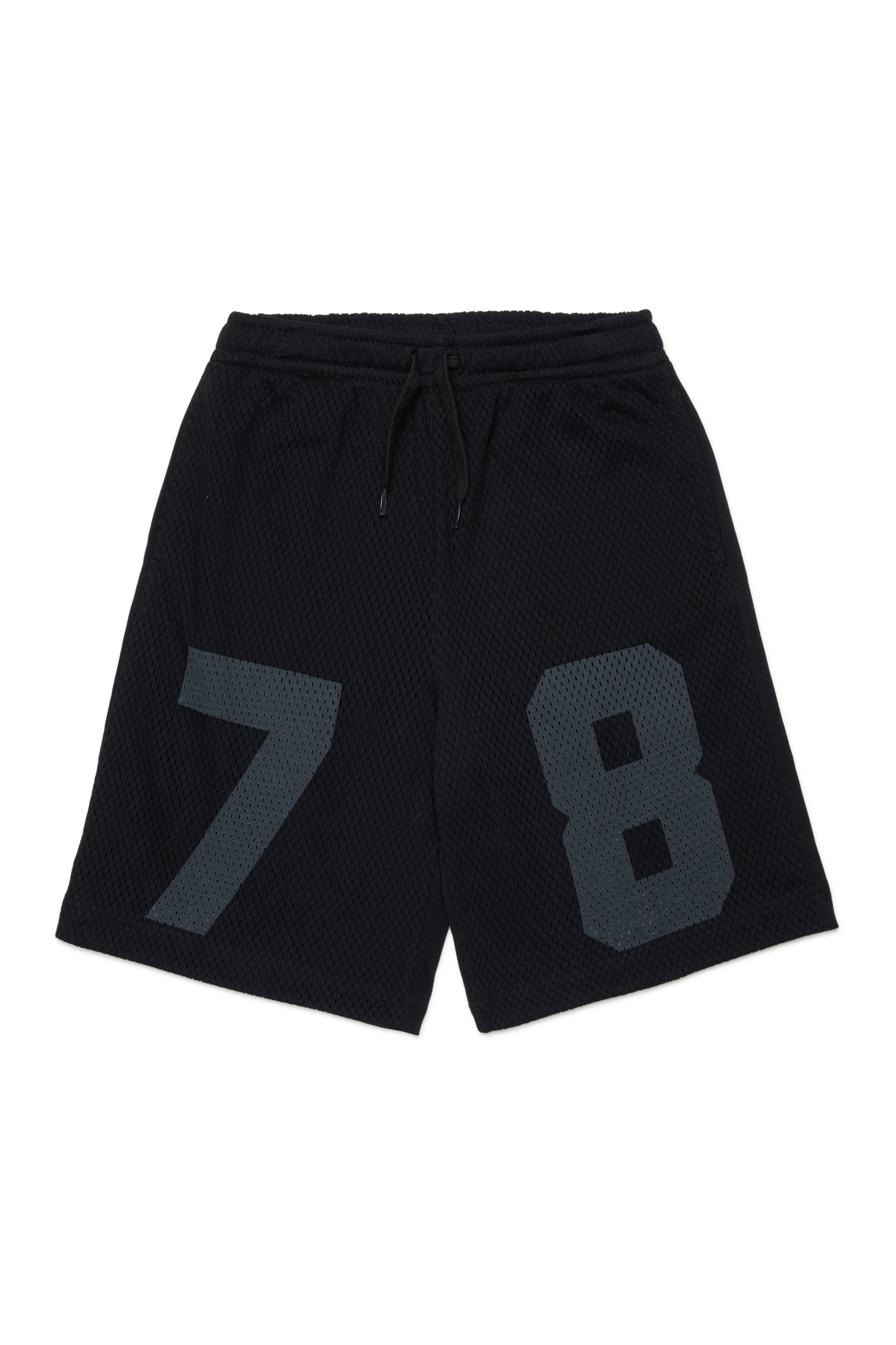 Diesel - PMESH, Bermuda en maille de coton Homme in Noir - 1