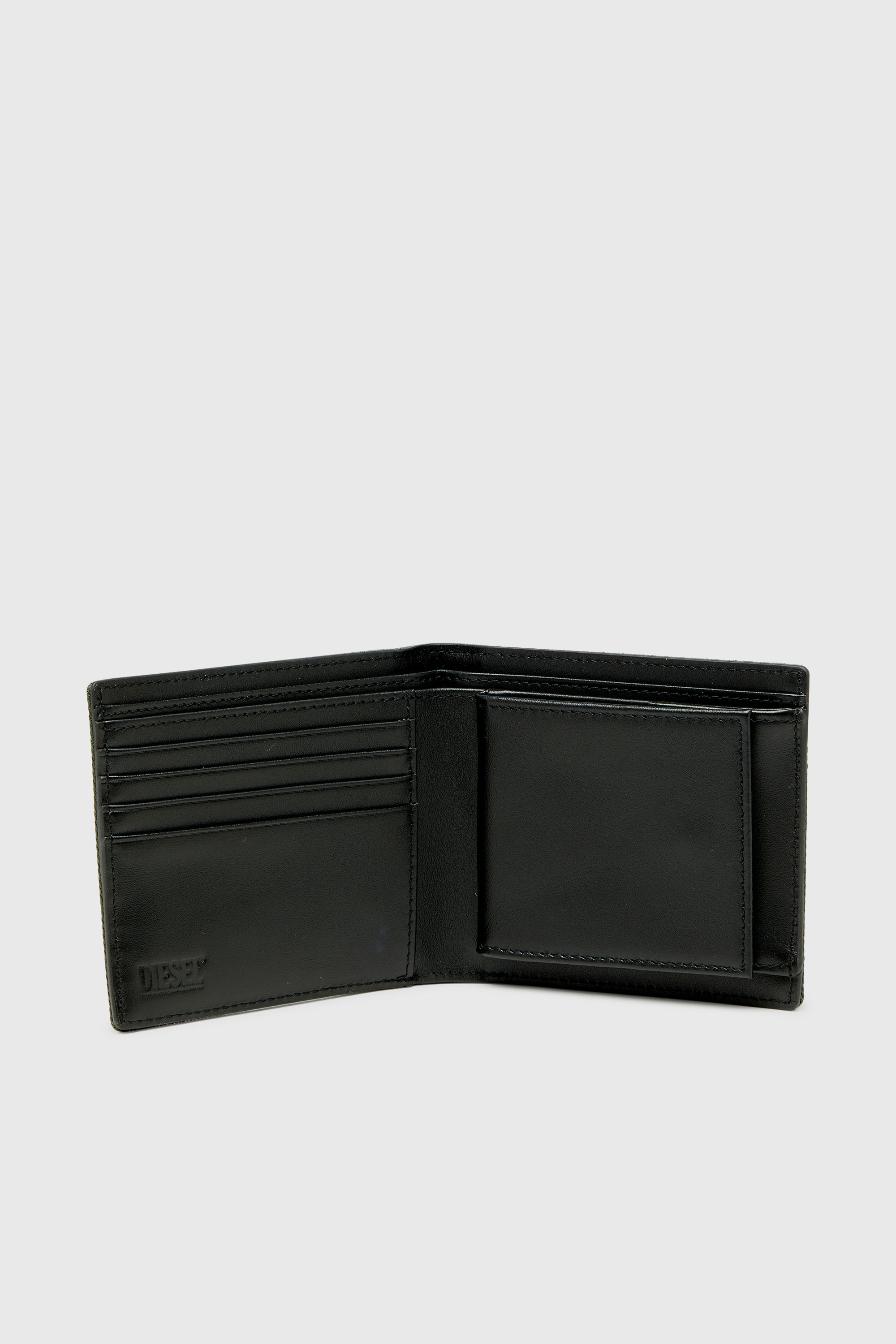 Diesel - D-PACK BI FOLD COIN 3D, Petit portefeuille &agrave; deux volets avec patch Diesel Homme in Vert - 3