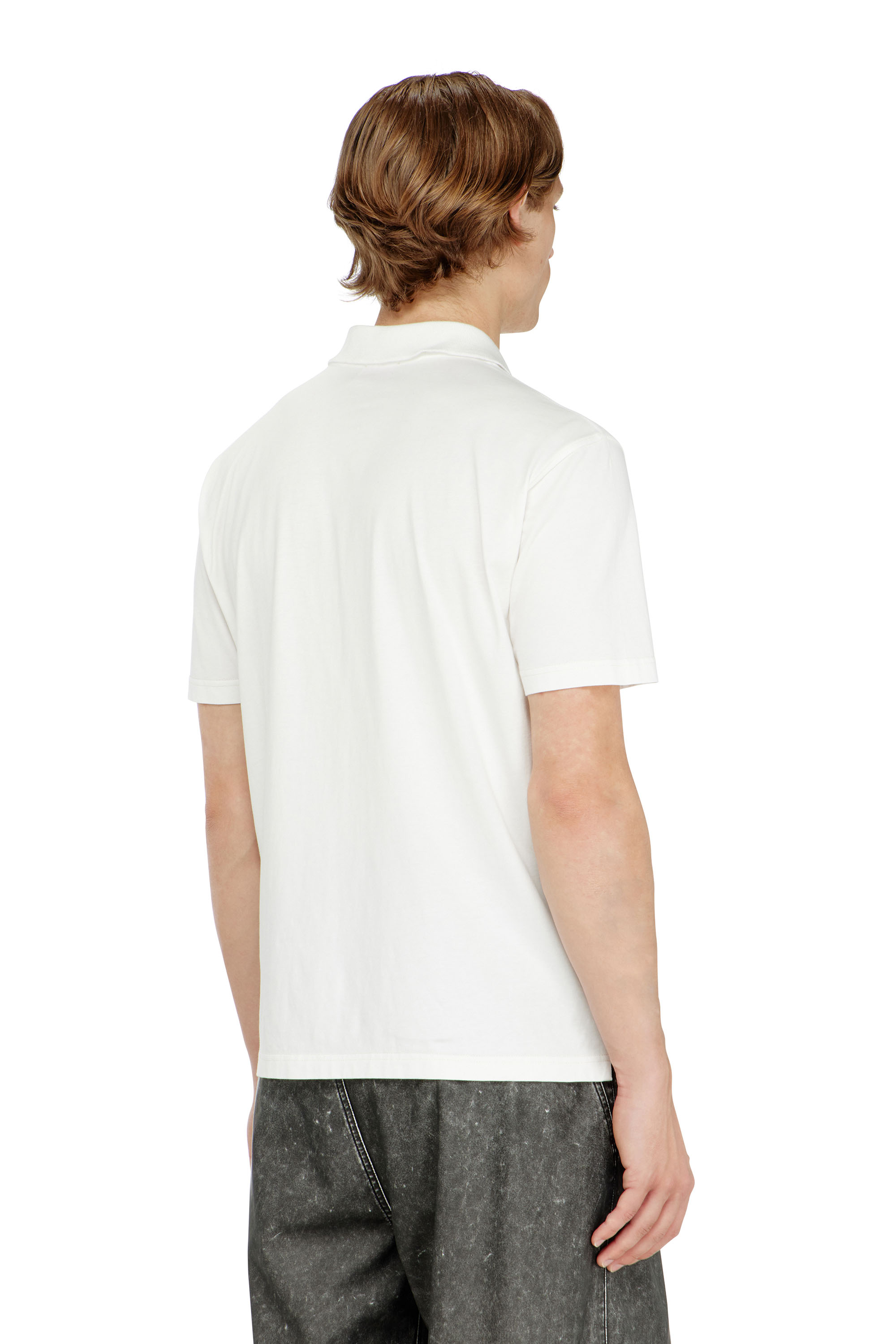 Diesel - T-REJUST-PIPING, Polo avec passepoil contrastant Homme in Blanc - 4