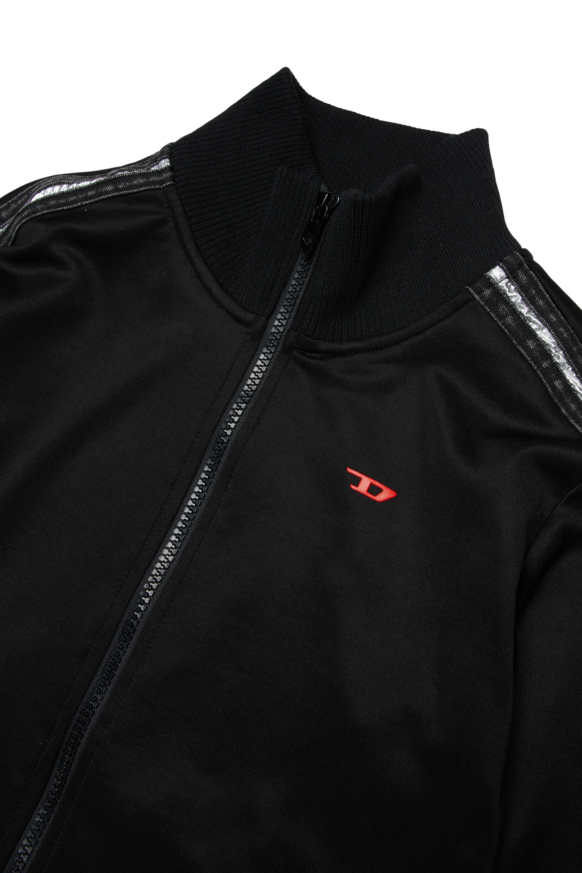 Diesel - SACARON, Sweat-shirt avec fermeture &eacute;clair et d&eacute;tail logo Homme in Noir - 3