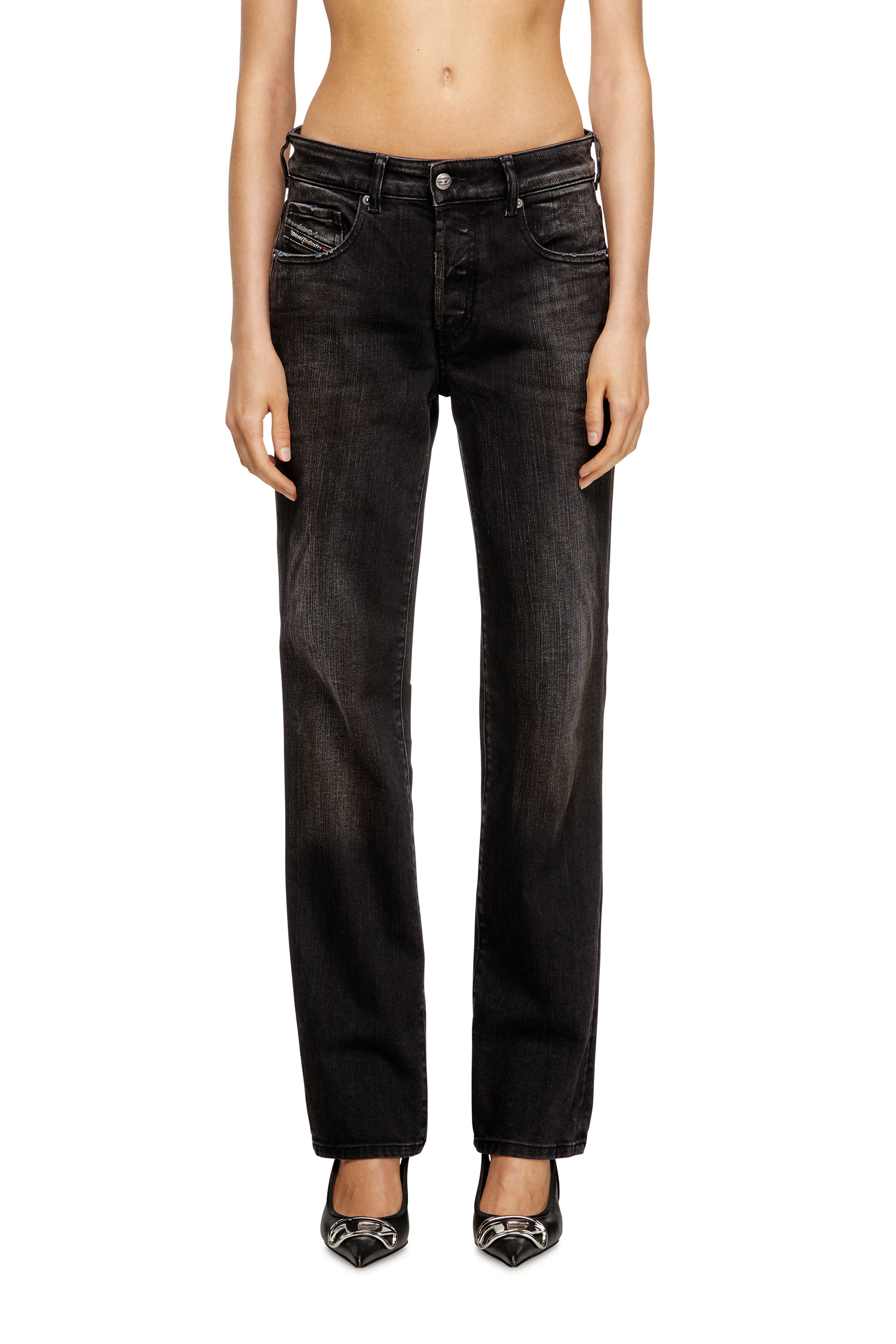 Diesel - Regular Jeans 1989 D-Mine 09M75 Femme, Noir/Gris foncé - Image 3