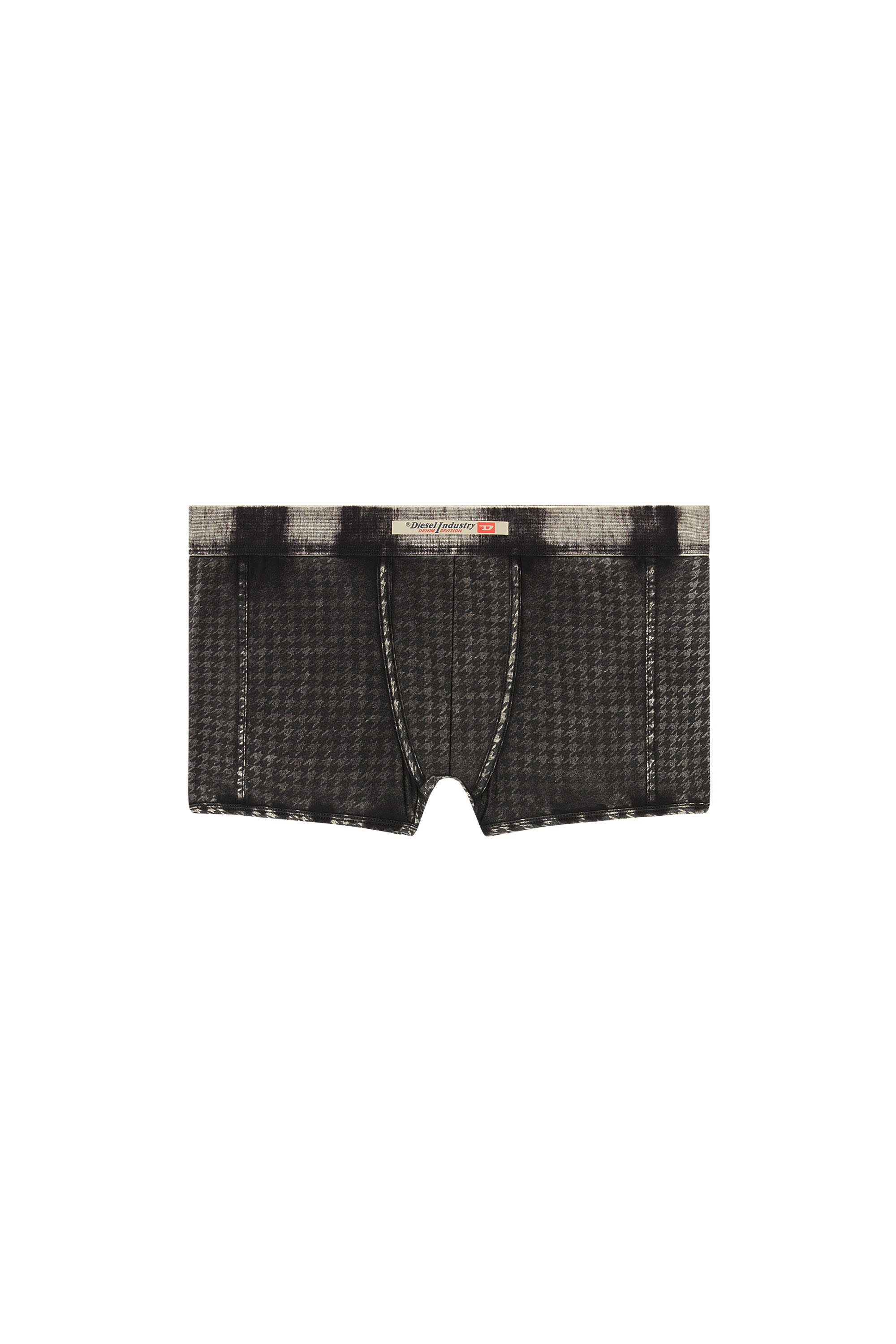 Diesel - DAMIEN-DNM, Man's Cotton boxer shorts with all-over print in Dark grey - 3