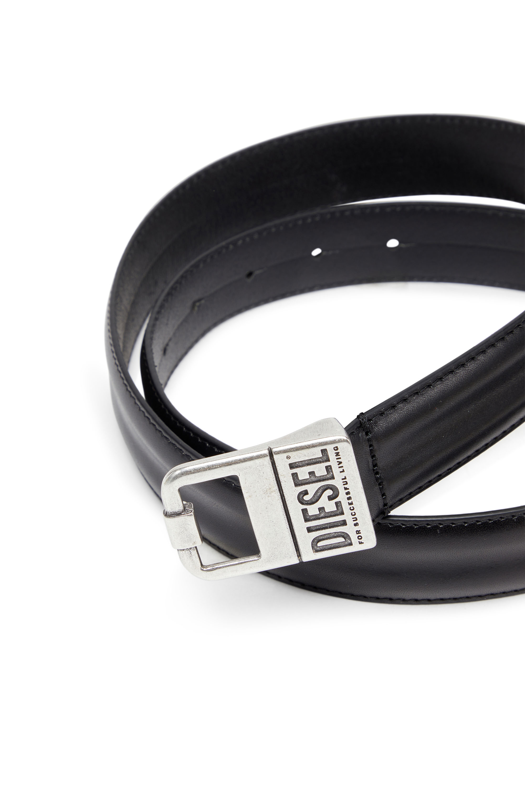 Diesel - B-SQUARE, Ceinture 3 cm en cuir Homme in Noir - 3