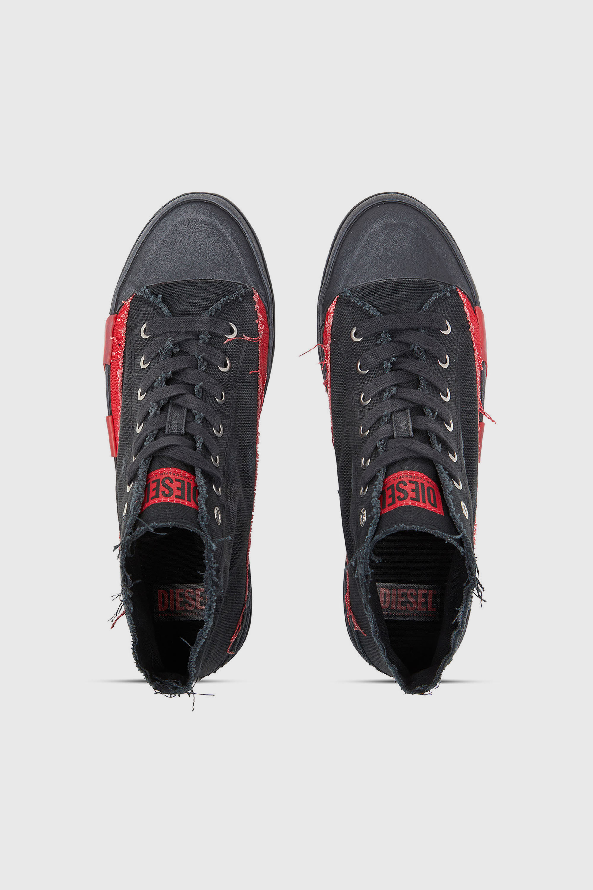 Diesel - S-D-VERSE MID II, S-D-Verse-Baskets montantes en toile vieillie Homme in Polychrome - 4