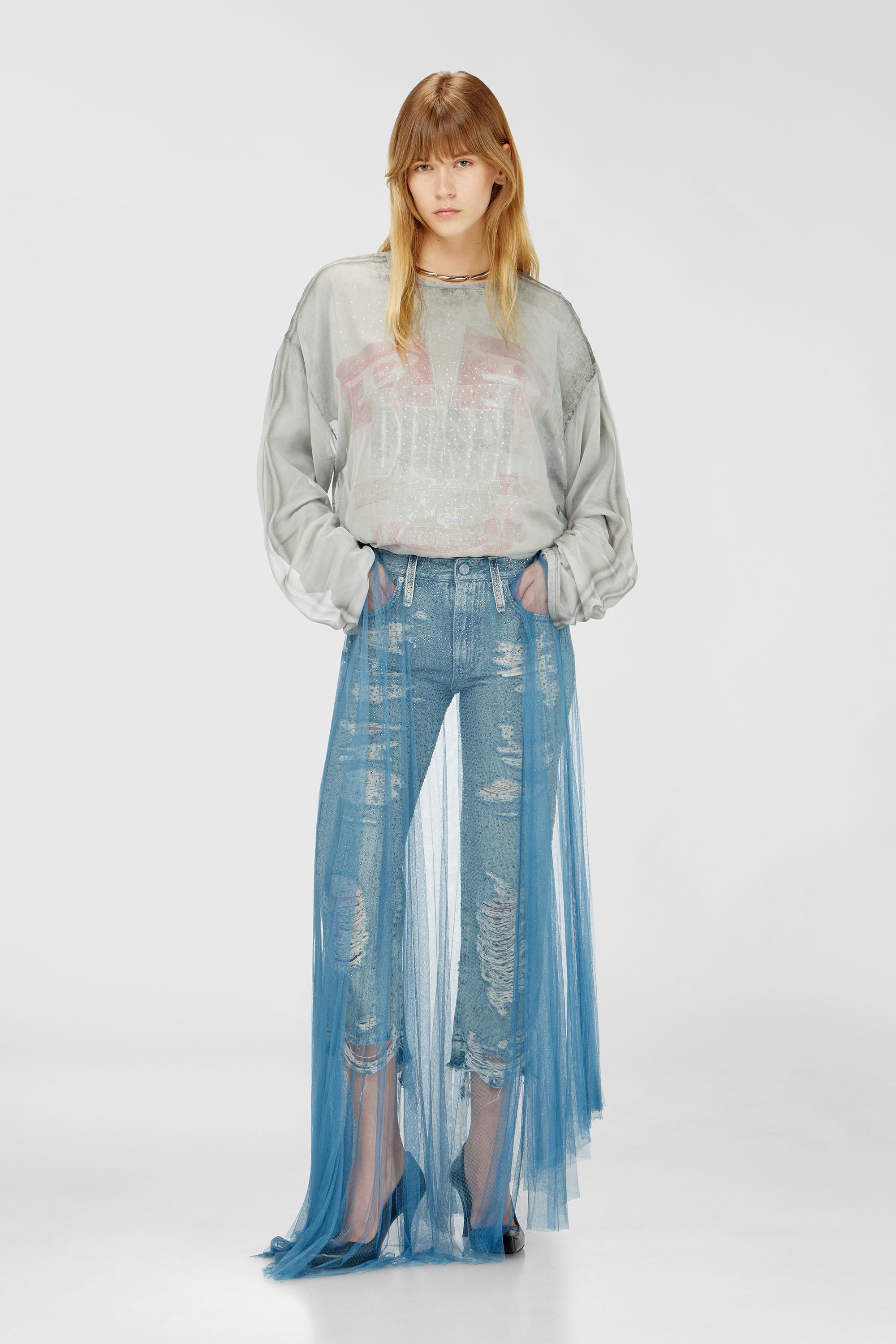 Diesel - Regular Jeans D-Aisi 0DBER Femme, Bleu moyen - Image 1