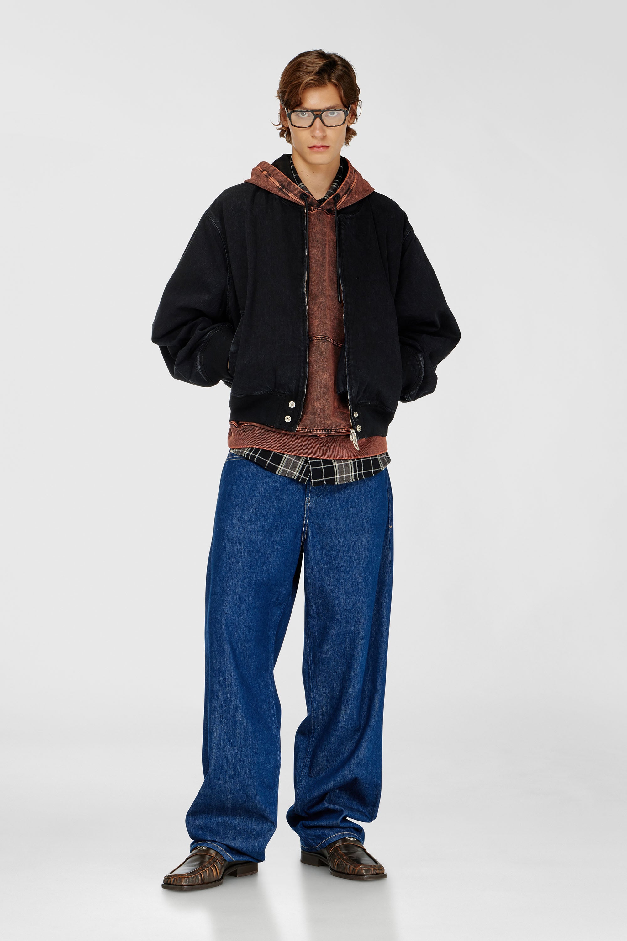 Diesel - D-GUZ, Blouson aviateur en denim Mixte in Noir - 2