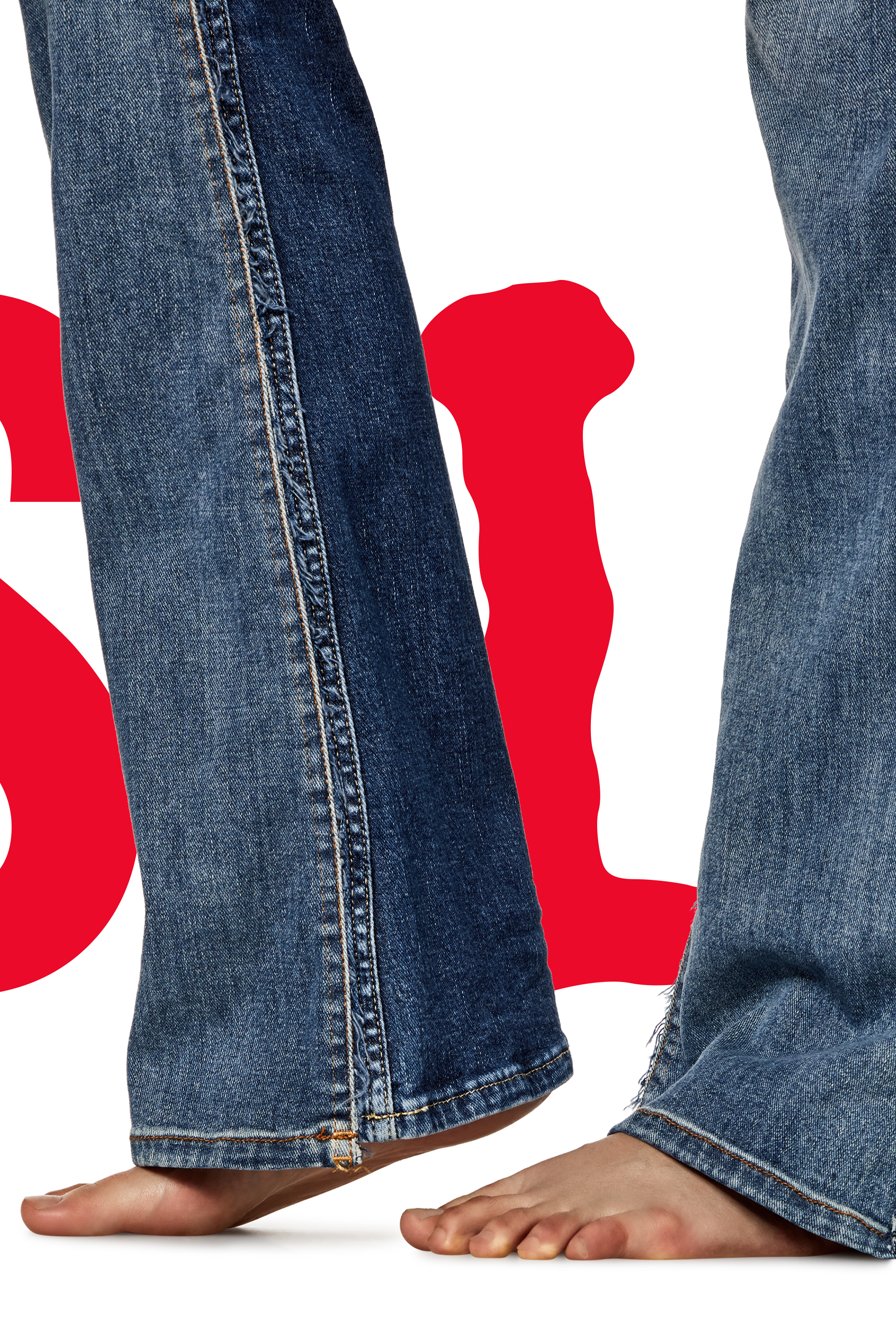 Diesel - Bootcut Jeans Dieseloves 01 09K46 Femme, Bleu moyen - Image 5