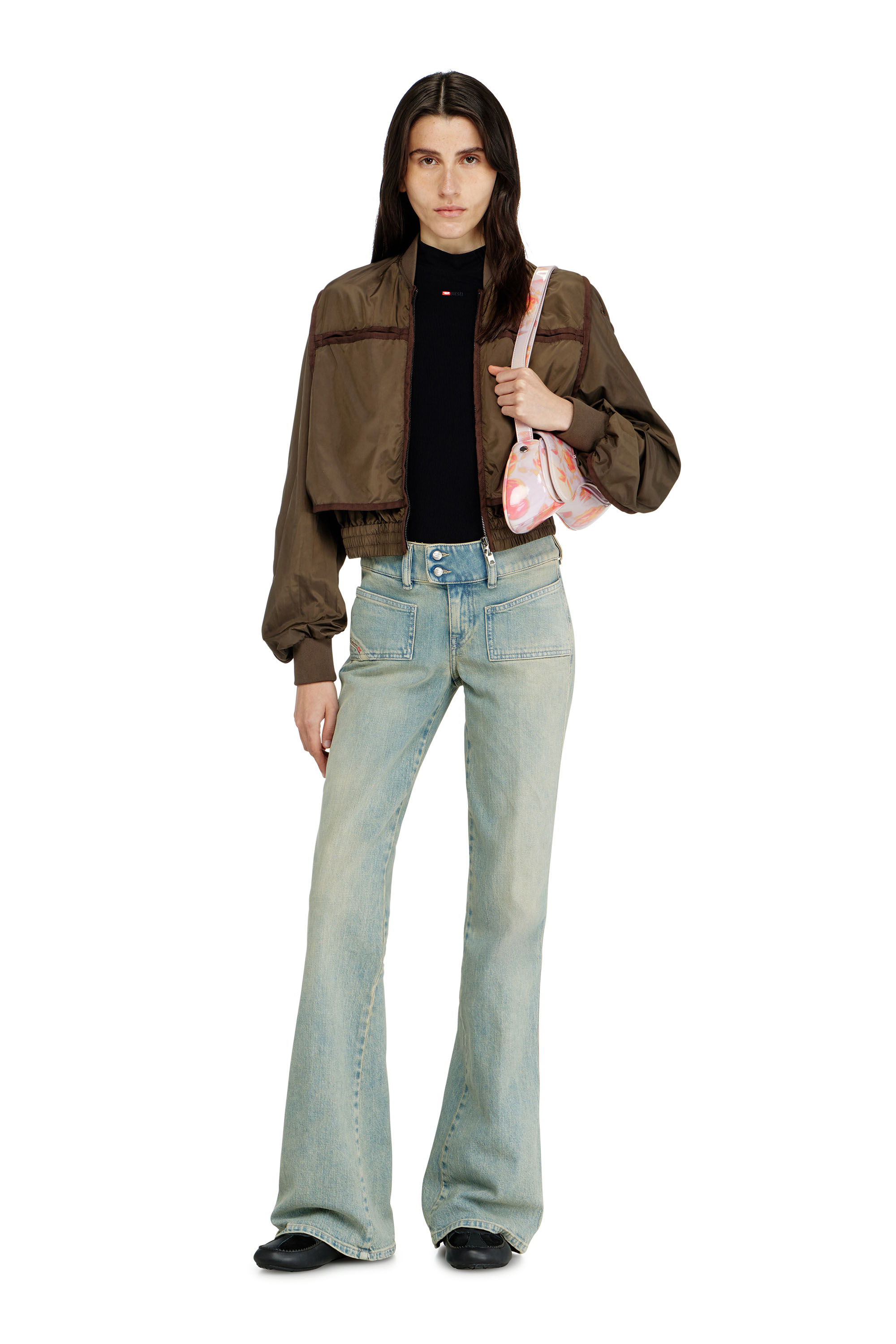 Diesel - Bootcut Jeans D-Hush 09N33 Femme, Bleu moyen - Image 1