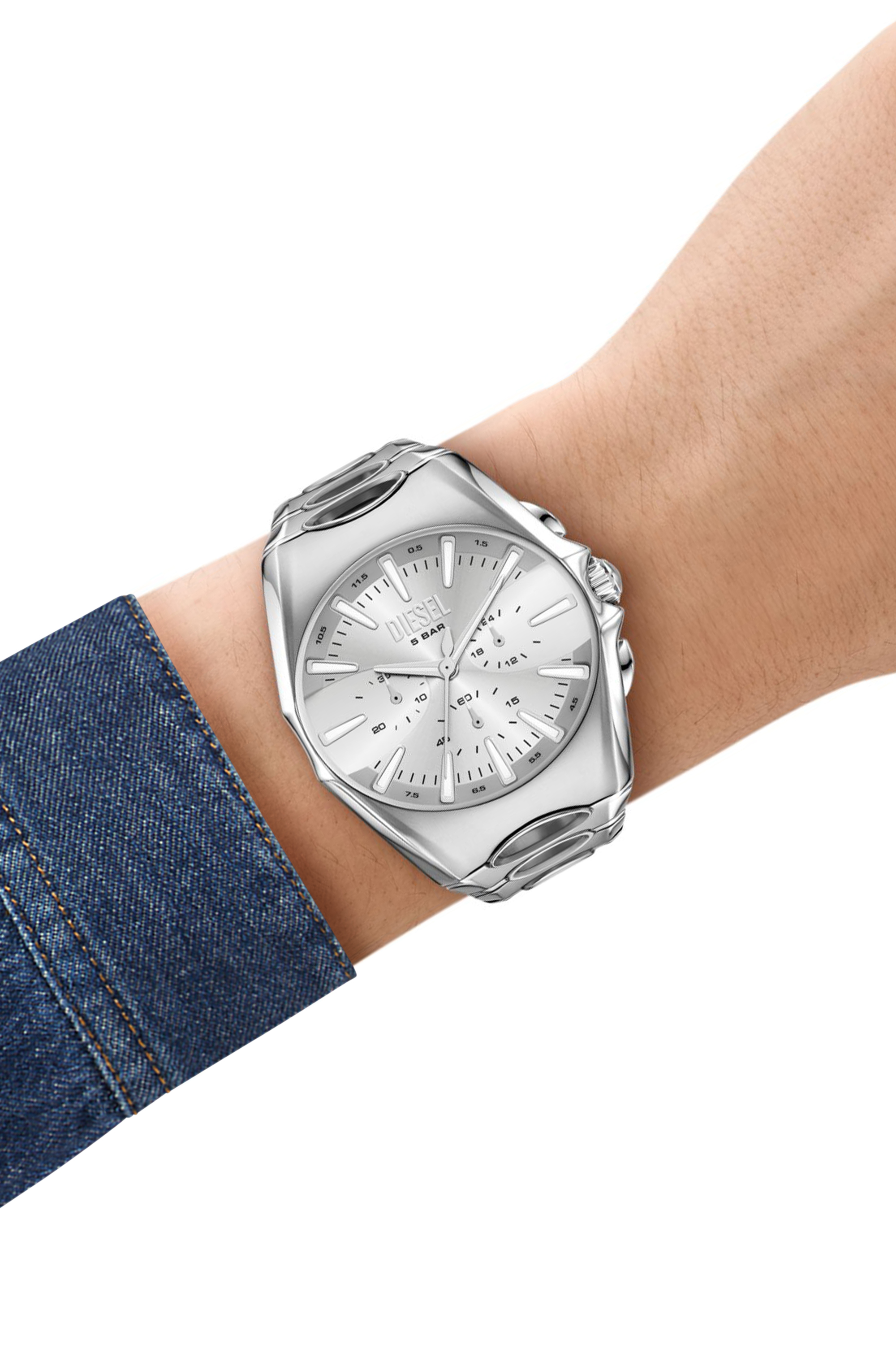 Diesel - DZ4694 WATCH, Montre D-Curve acier inoxydable Homme in Gris argenté - 4