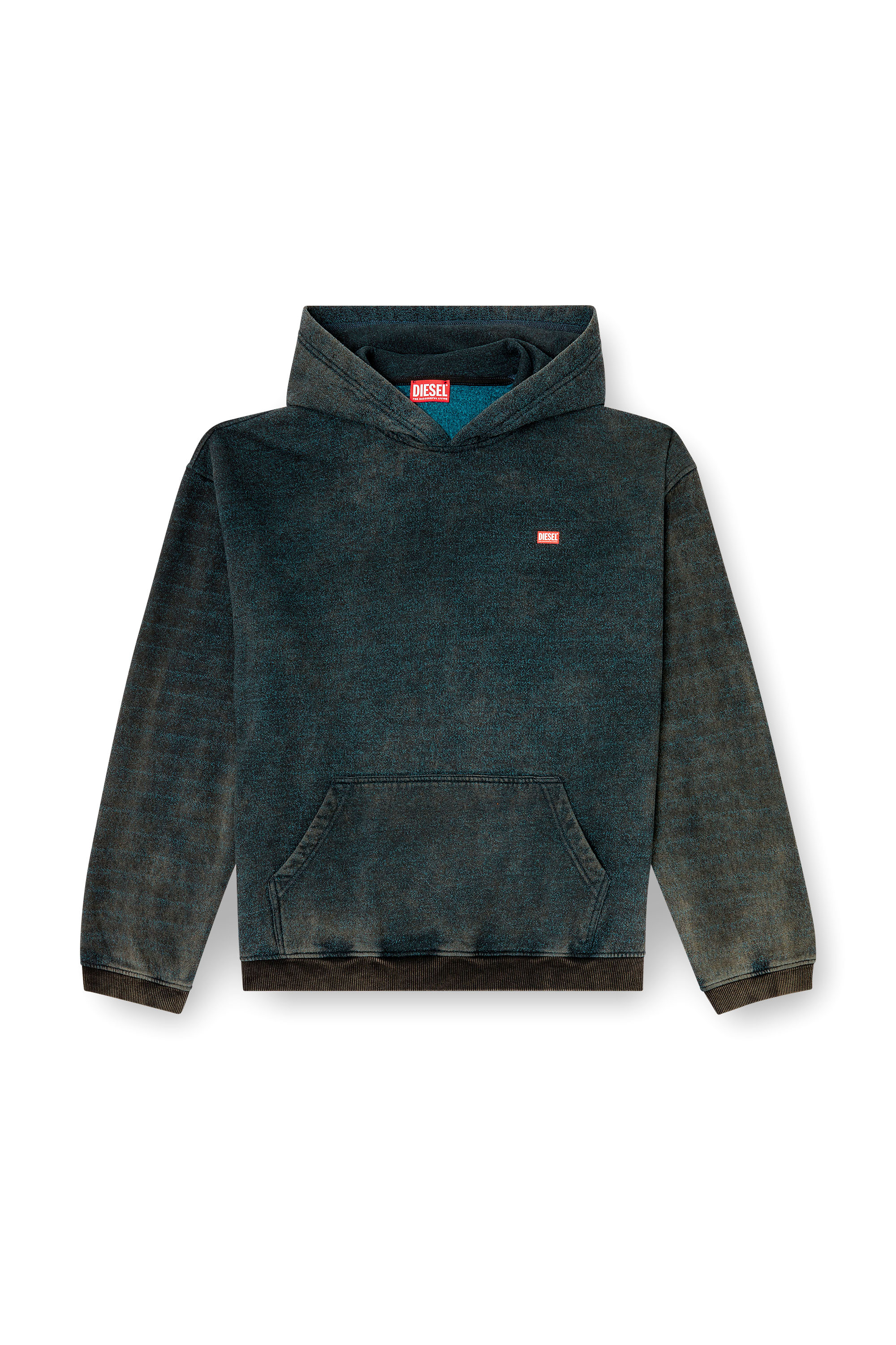 Diesel - S-KAI, Sweat à capuche en coton avec poche kangourou Homme in Polychrome - 2