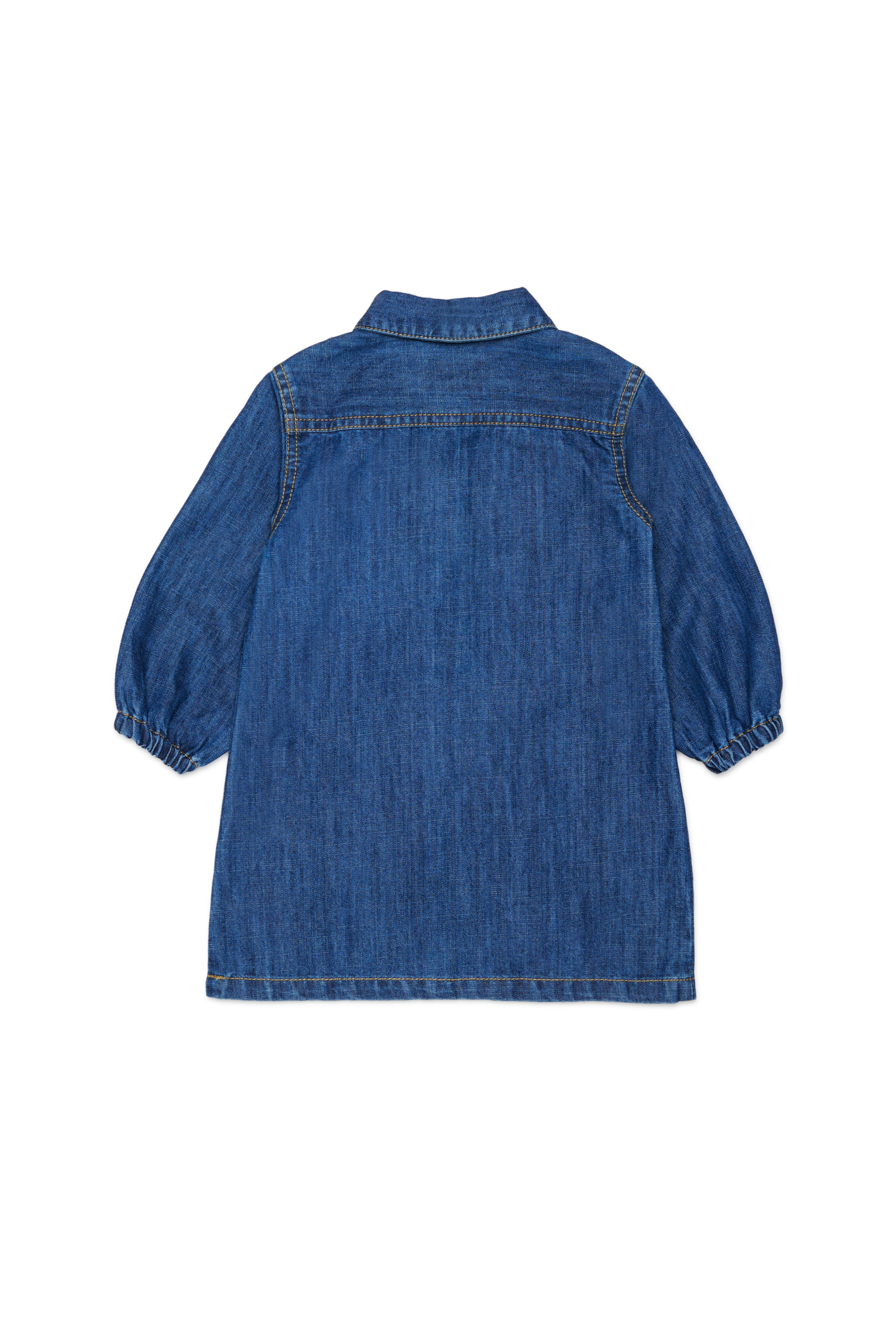 Diesel - DELBIB, Robe-chemise en denim avec broderie logo Oval D Femme in Bleu - 2