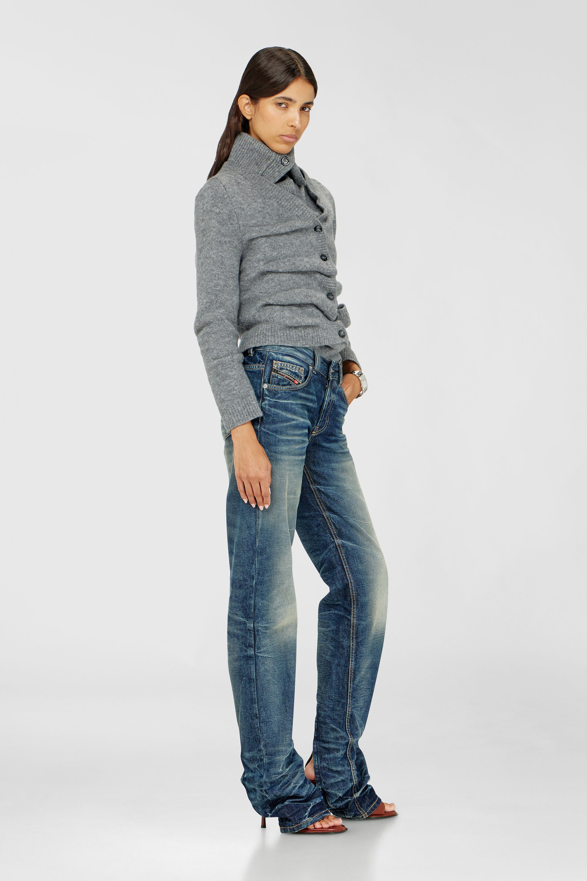 Diesel - Regular Jeans D-Heel 0DBFC Femme, Bleu moyen - Image 2