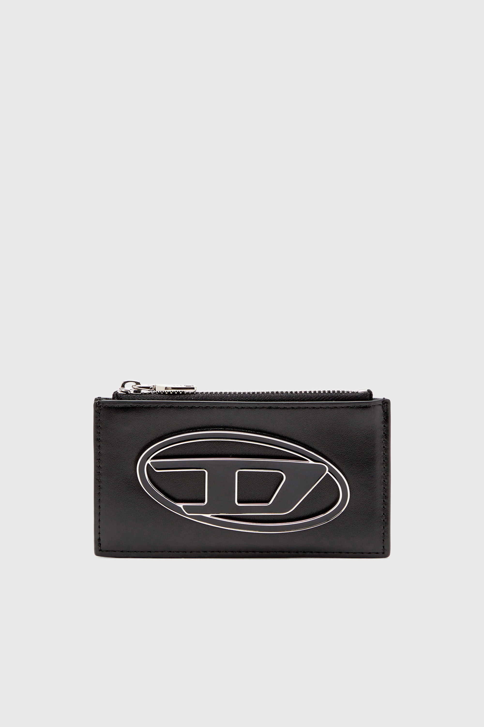 Diesel - 1DR CARD HOLDER III, Woman's Flat card holder in nappa leather in Black - 1