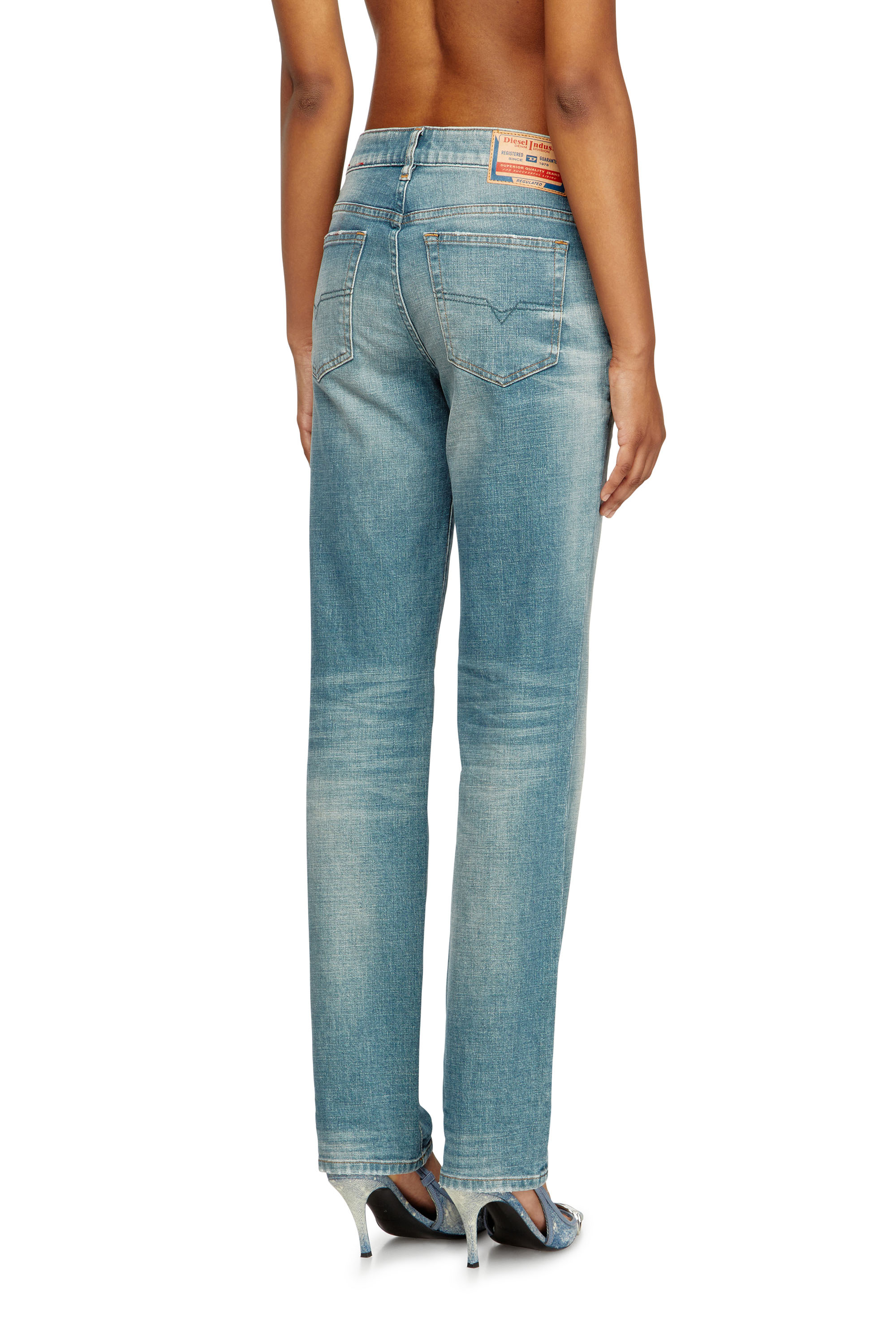 Diesel - Regular Jeans 1989 D-Mine 09M58 Femme, Bleu moyen - Image 4