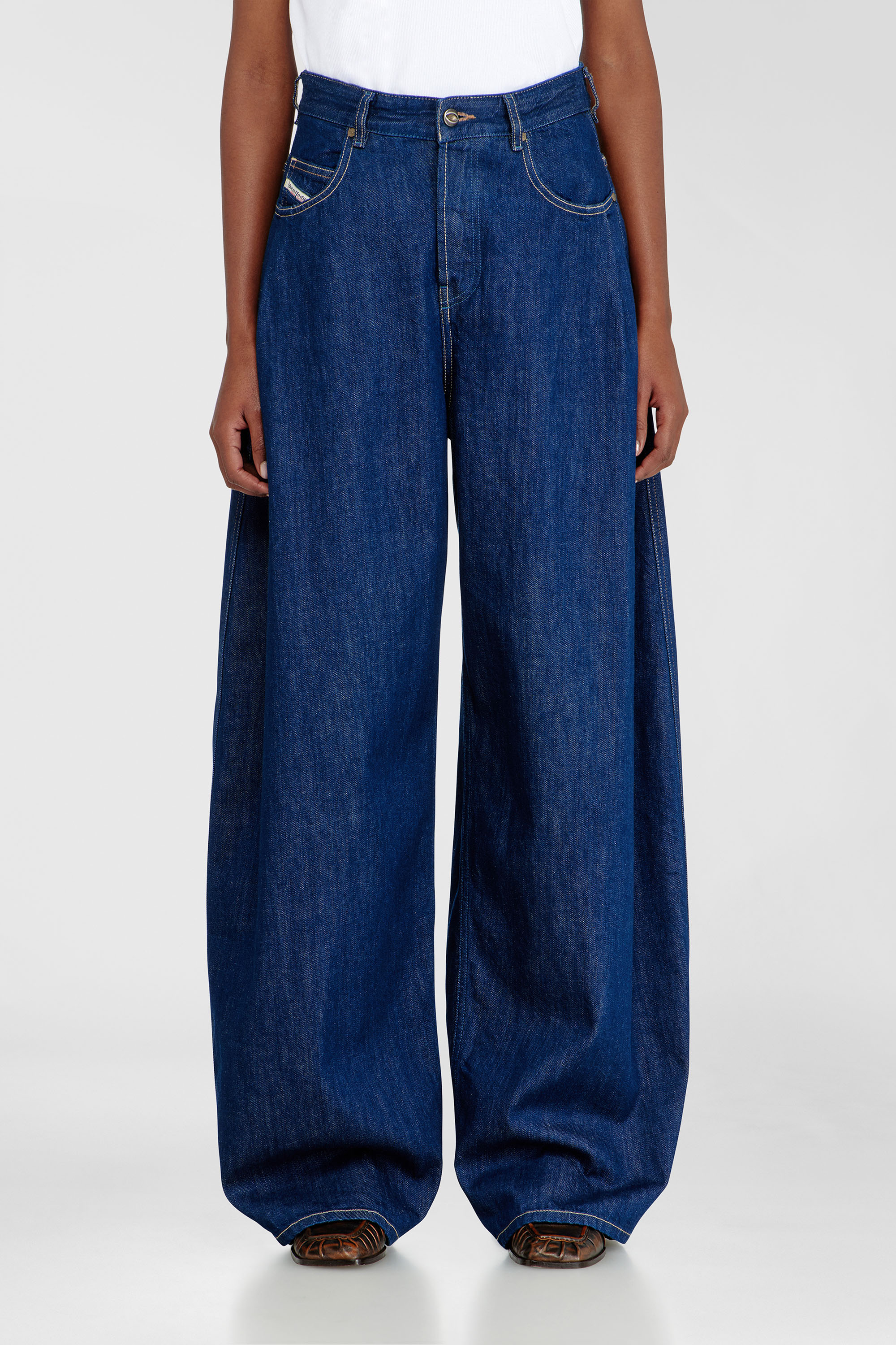 Diesel - Relaxed Jeans 1987 D-Khelz 09Q09 Femme, Bleu Fonc&eacute; - Image 4