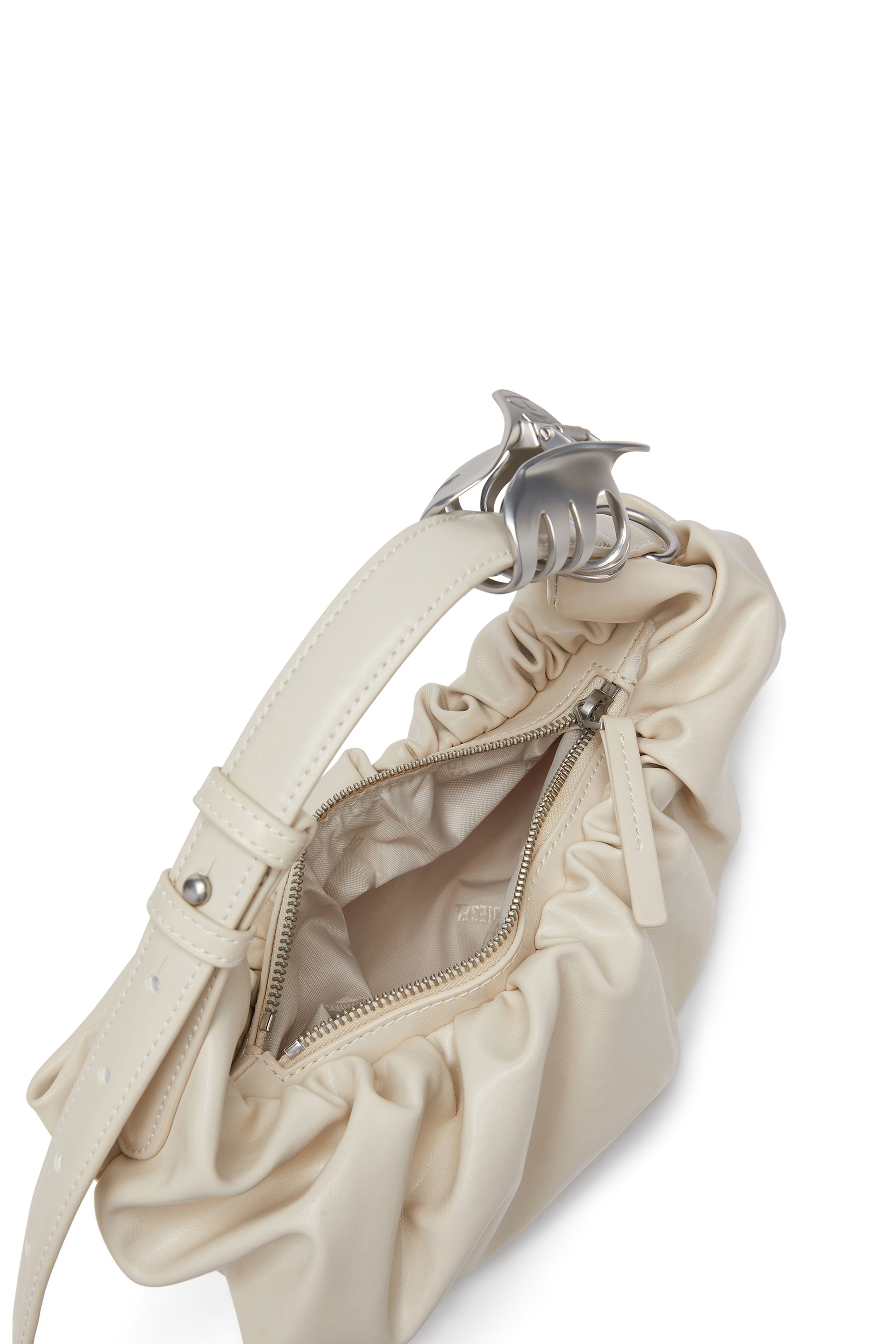Diesel - GRAB-D HOBO S, Grab-D-Sac hobo froiss&eacute; Femme in Blanc - 3