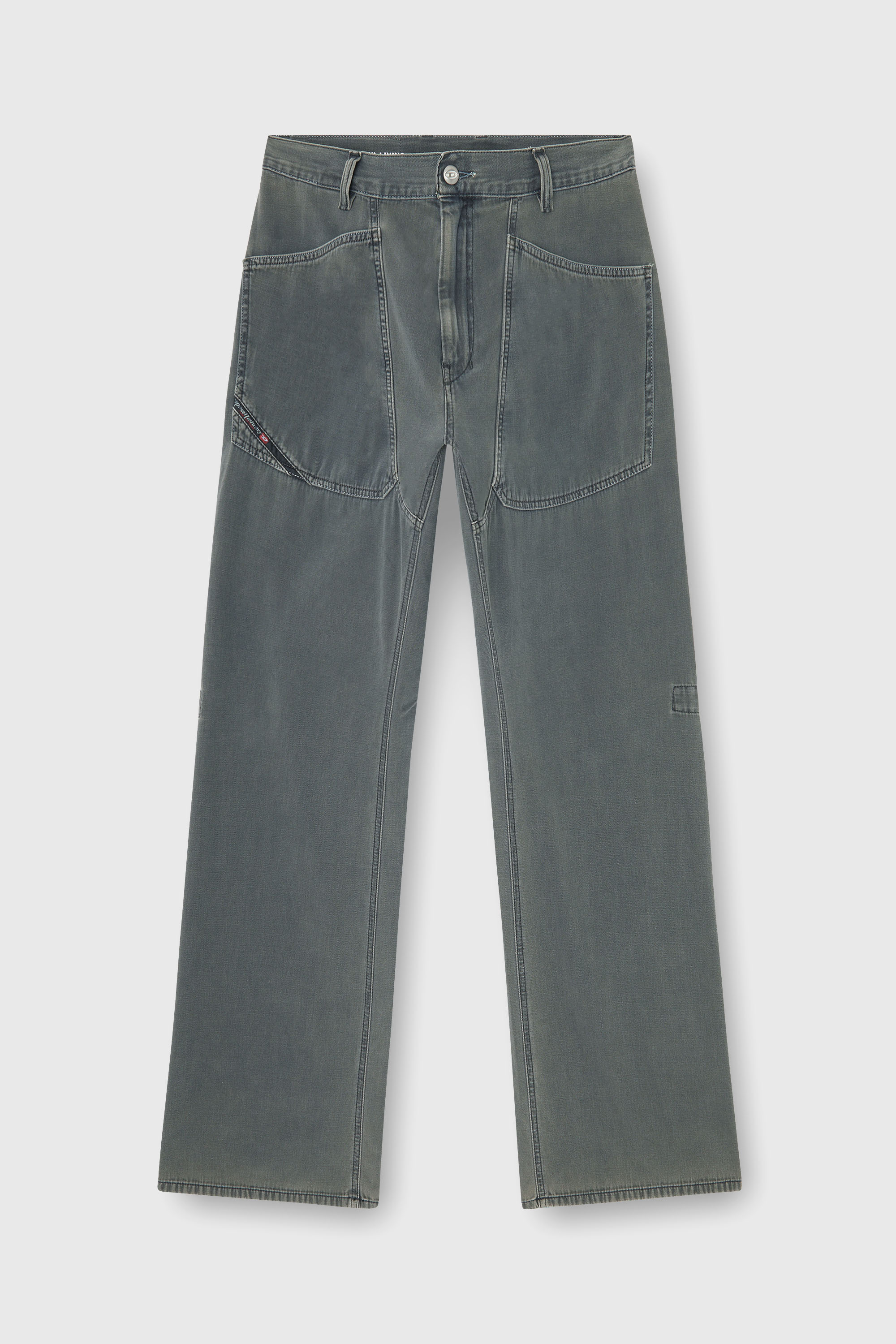 Diesel - Relaxed Jeans D-Zeta 068WR Homme, Gris - Image 6