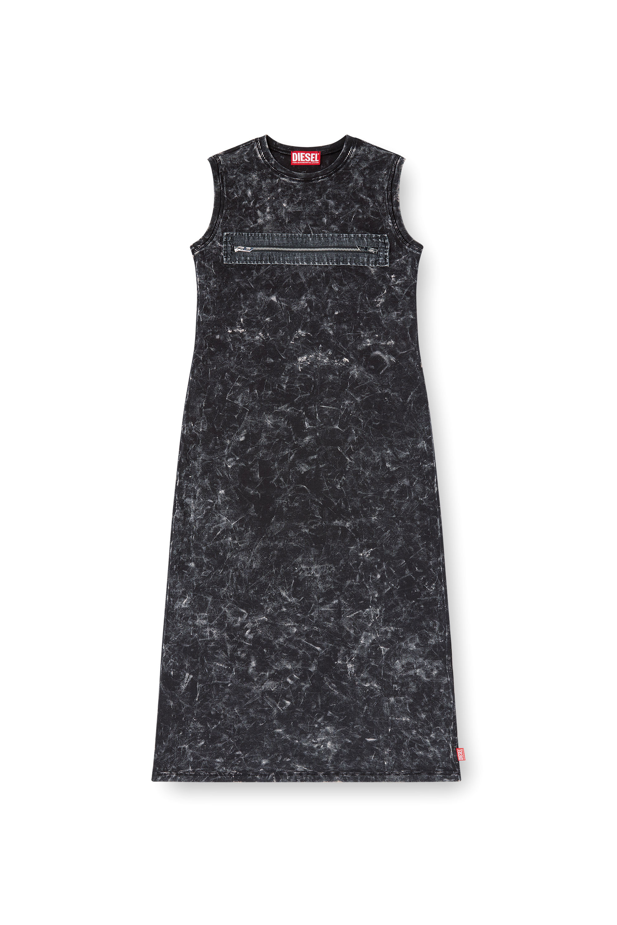 Diesel - D-PRA, Robe sans manches avec détail zippé Femme in Noir - 1