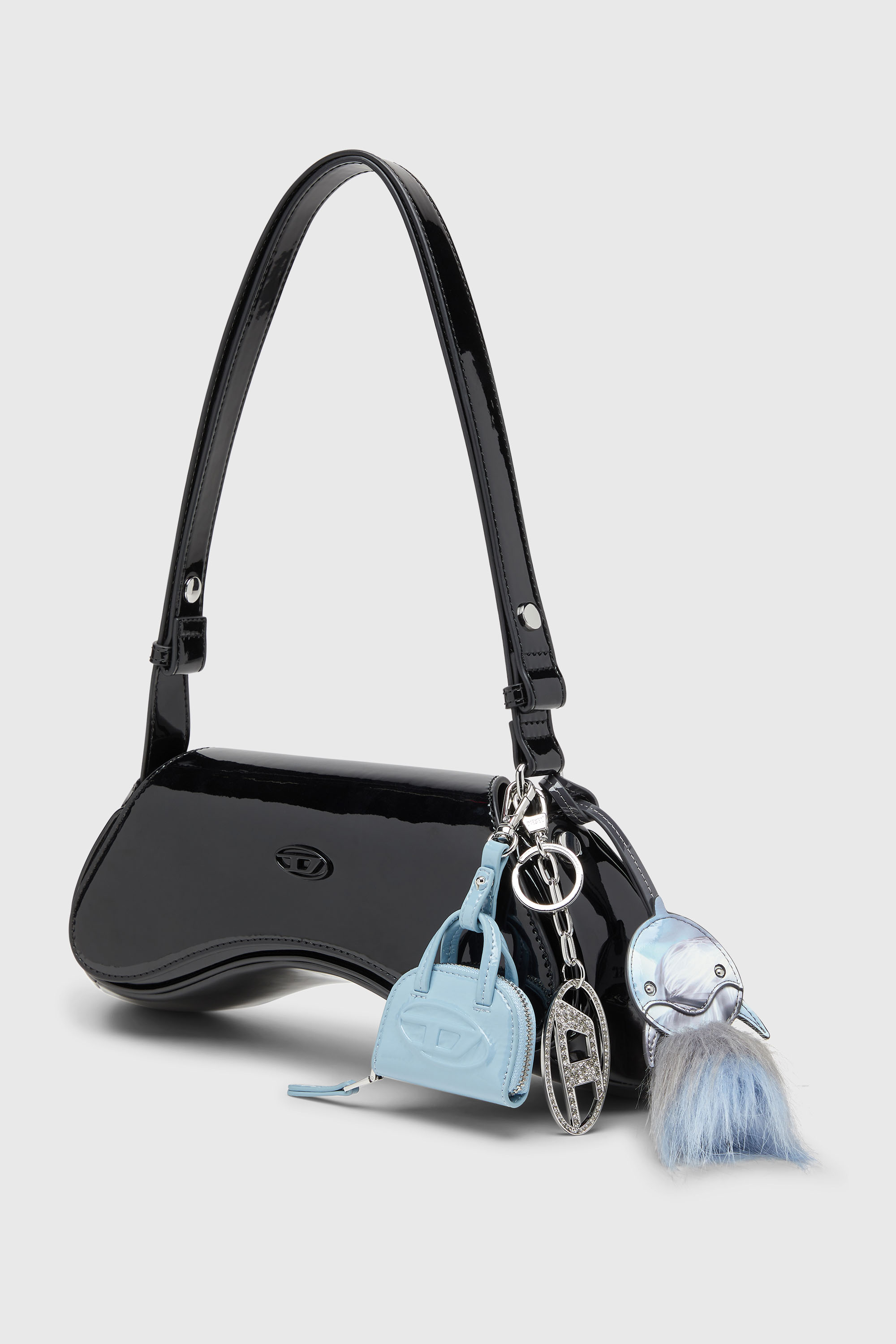 Diesel - PLAY CROSSBODY, Play-Sac &agrave; bandouli&egrave;re glossy Femme in Noir - 7