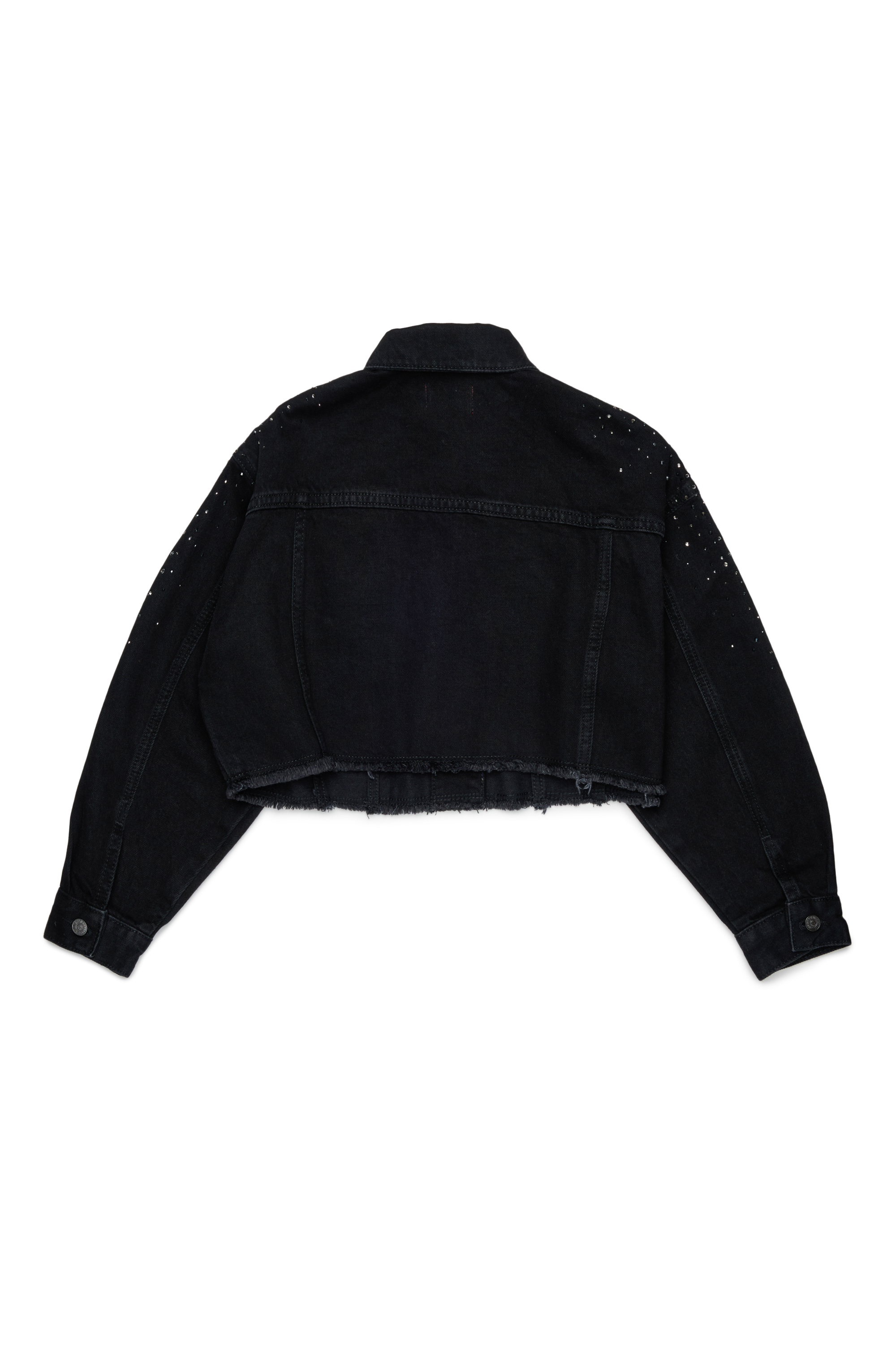 Diesel - JILBY, Veste trucker cropped orn&eacute;e Femme in Noir - 2